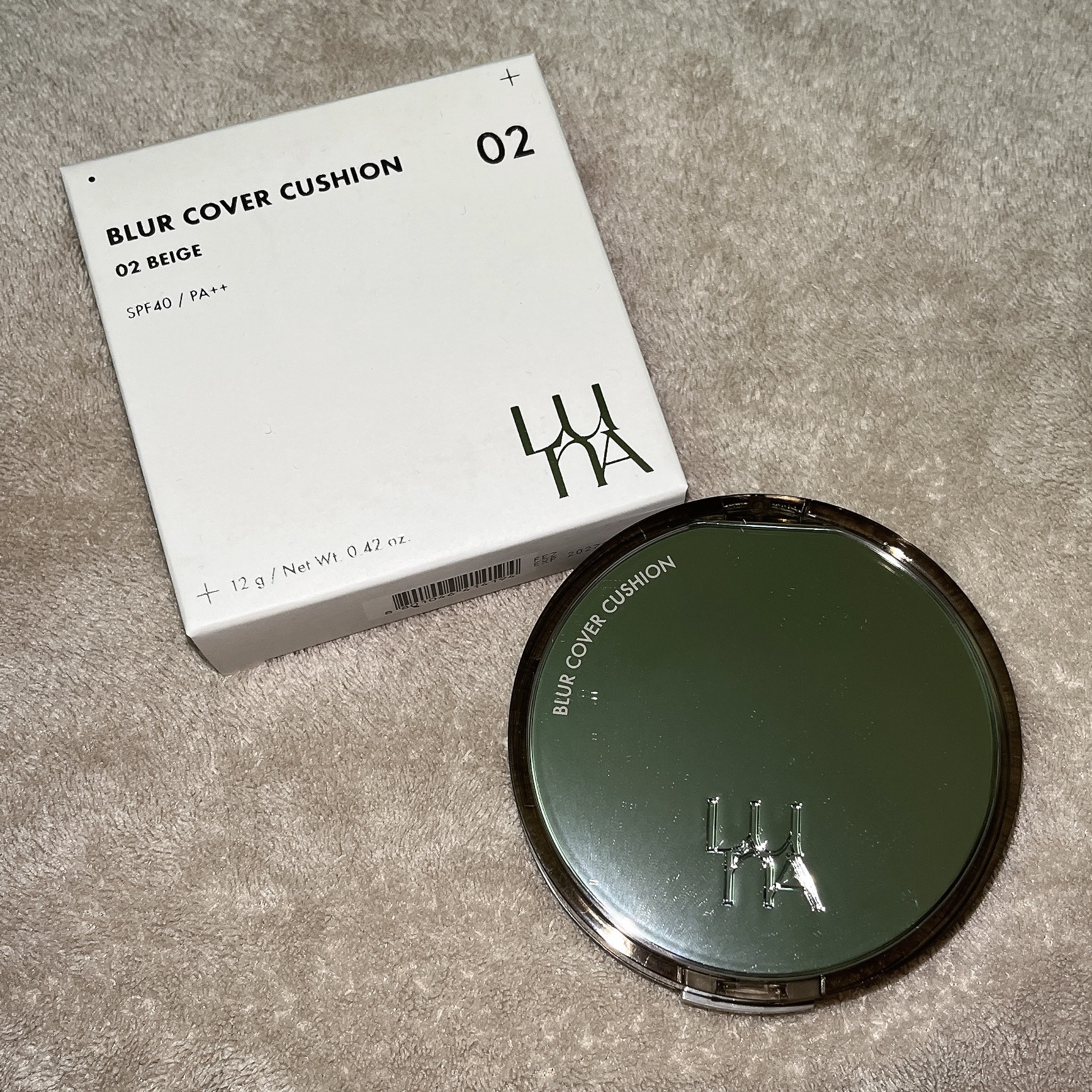 ブラーカバークッション 02 ベージュ/LUNA/クッションファンデーションを使ったクチコミ（1枚目）