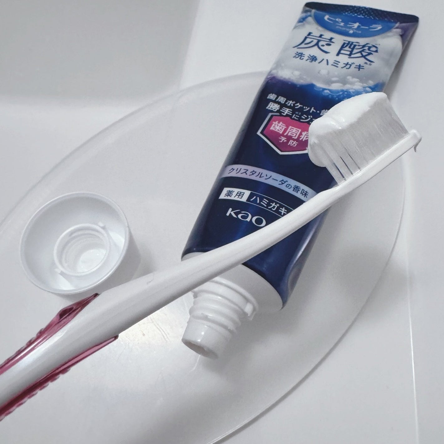 ピュオーラ 炭酸ハミガキ【医薬部外品】/ピュオーラ/歯磨き粉を使ったクチコミ(3枚目)