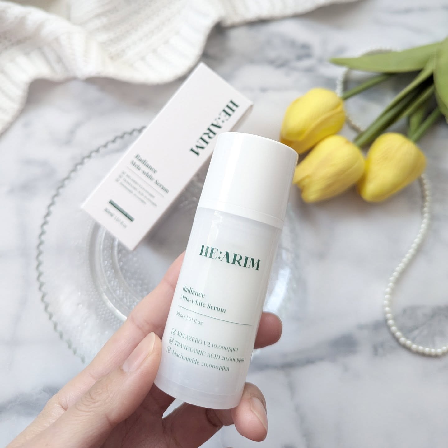 ラディエンスメラホワイトセラム/HEARIM/美容液を使ったクチコミ（2枚目）