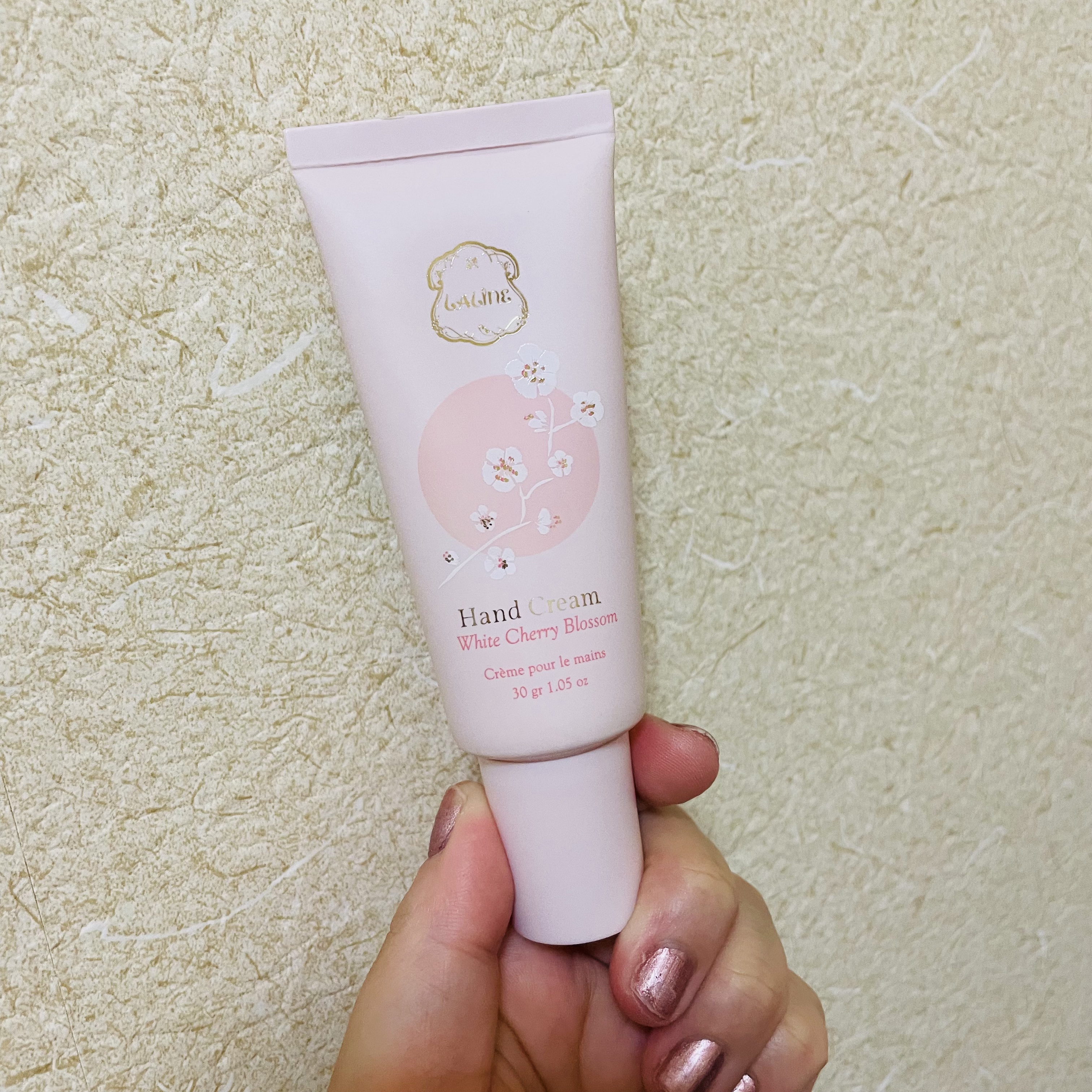 試してみた】ハンドクリーム ホワイトチェリーブロッサム Lalineの