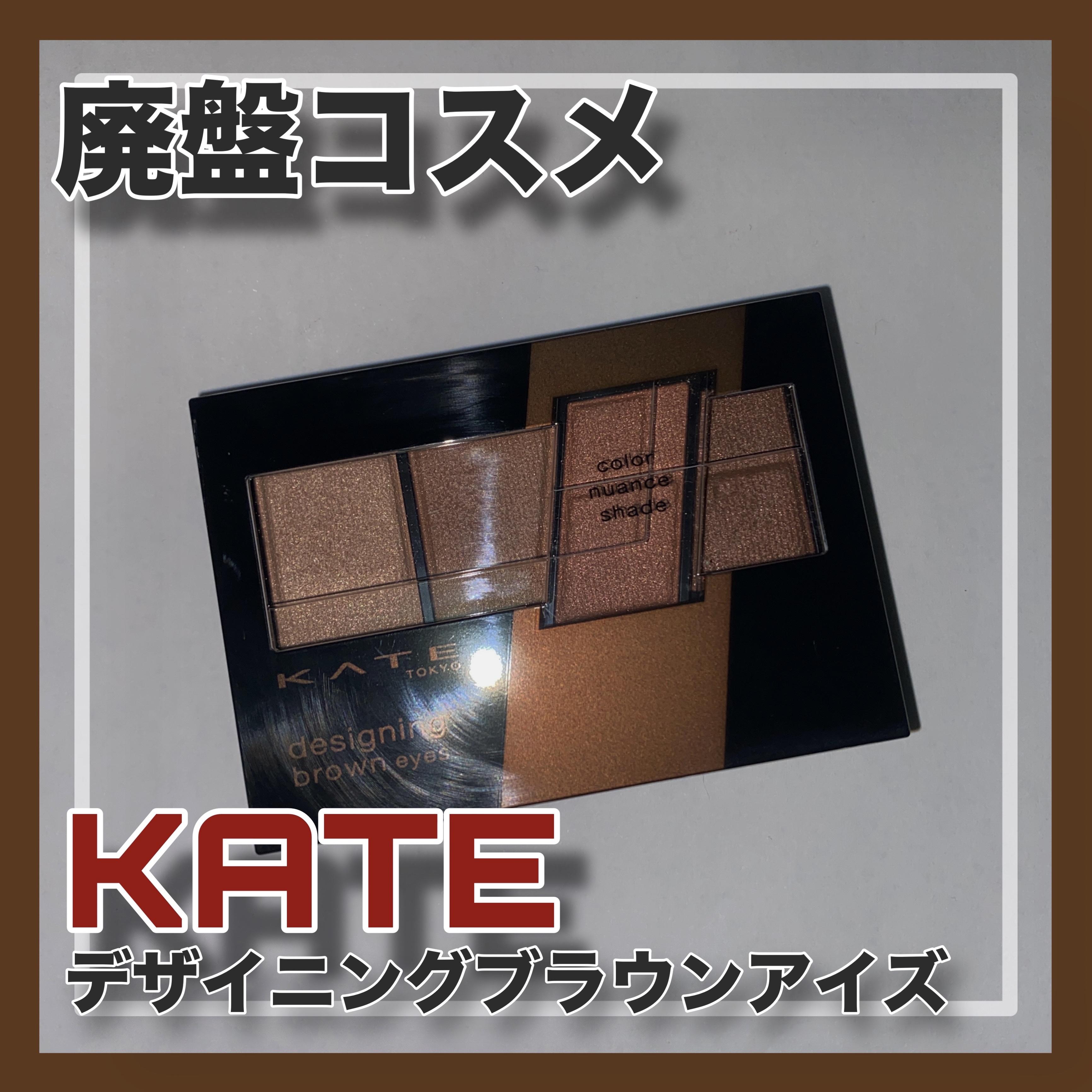 デザイニングブラウンアイズ BR-11 ヘーゼルブラウン/KATE/アイシャドウパレットを使ったクチコミ（1枚目）