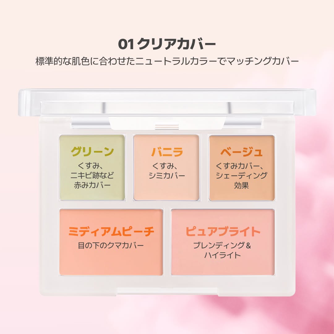 コンシールブレンダーパレット/LUNA/パレットコンシーラーを使ったクチコミ（2枚目）