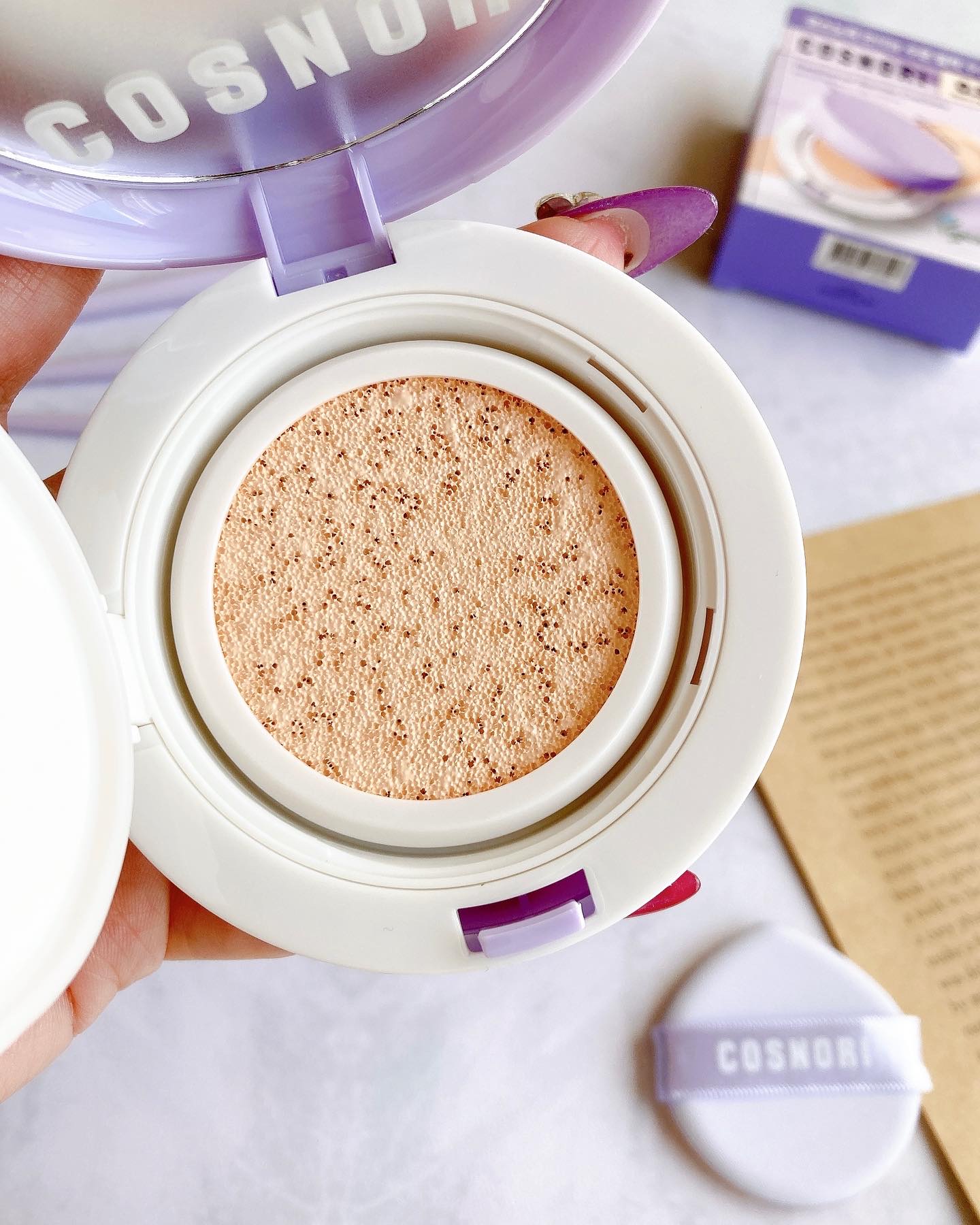 パンテノールバリアクッション/COSNORI/クッションファンデーションを使ったクチコミ（3枚目）