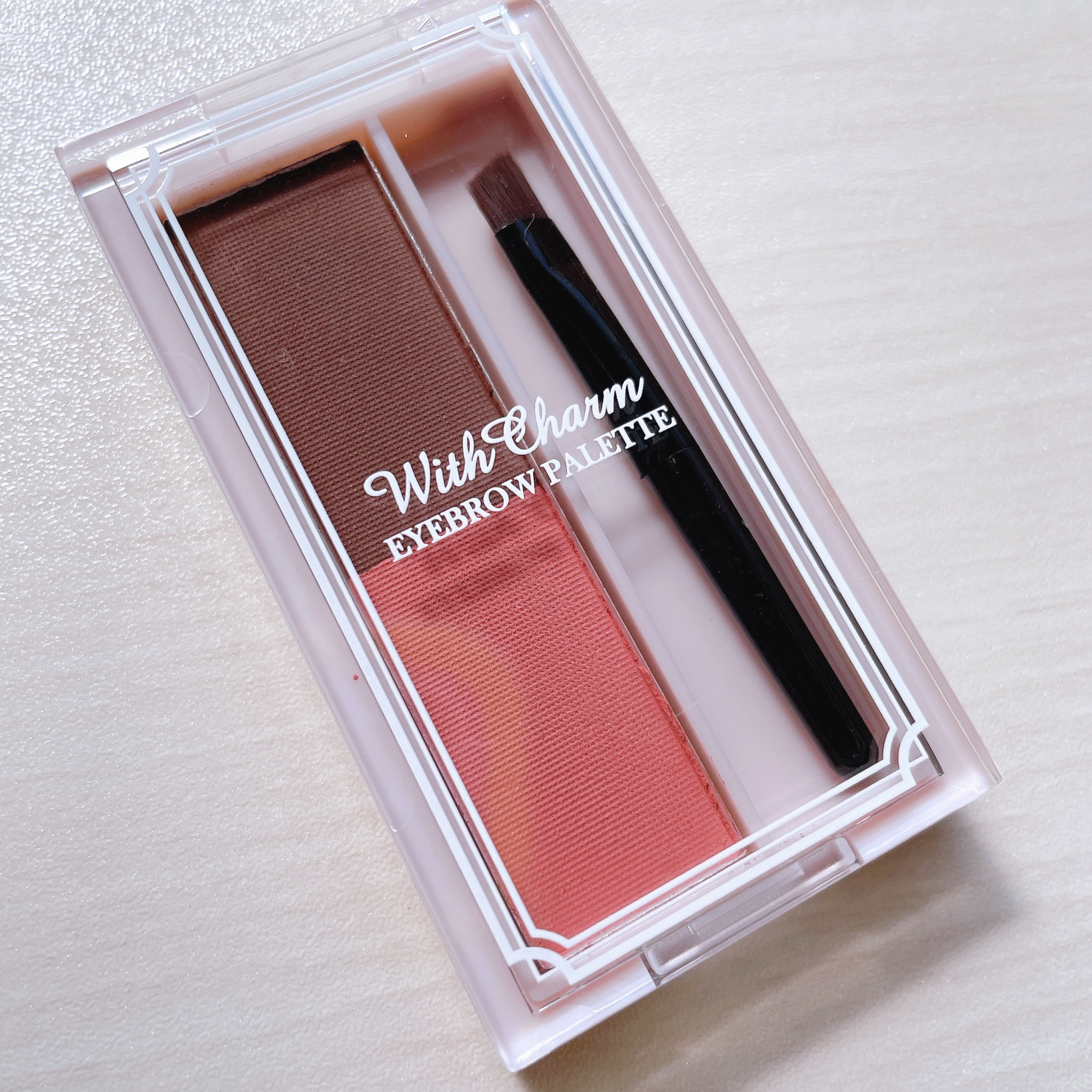 &. Wチャーム アイブロウパレット/DAISO/パウダーアイブロウを使ったクチコミ（2枚目）