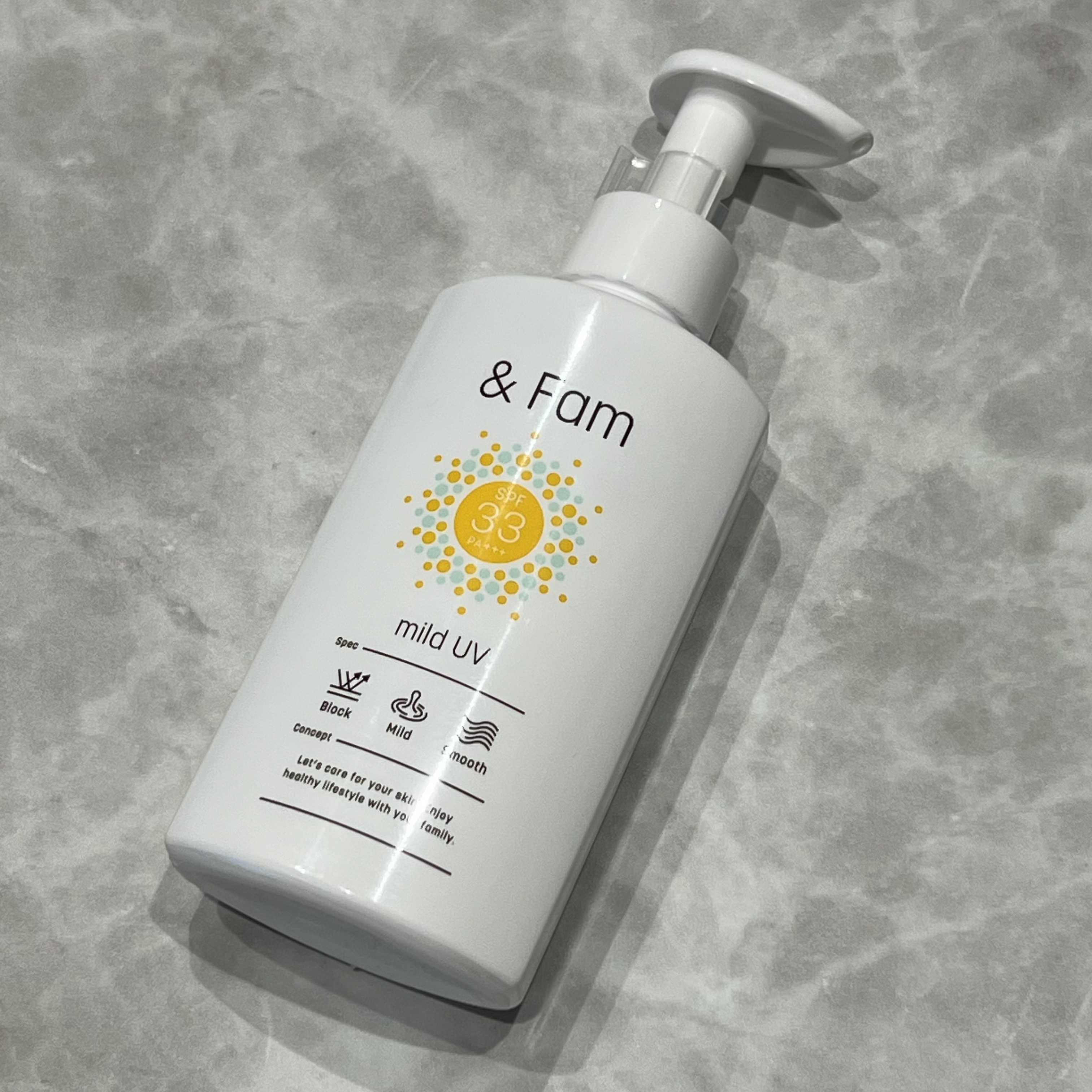 マイルドUV SPF33 PA＋＋＋/＆ Fam/日焼け止めジェルを使ったクチコミ（1枚目）