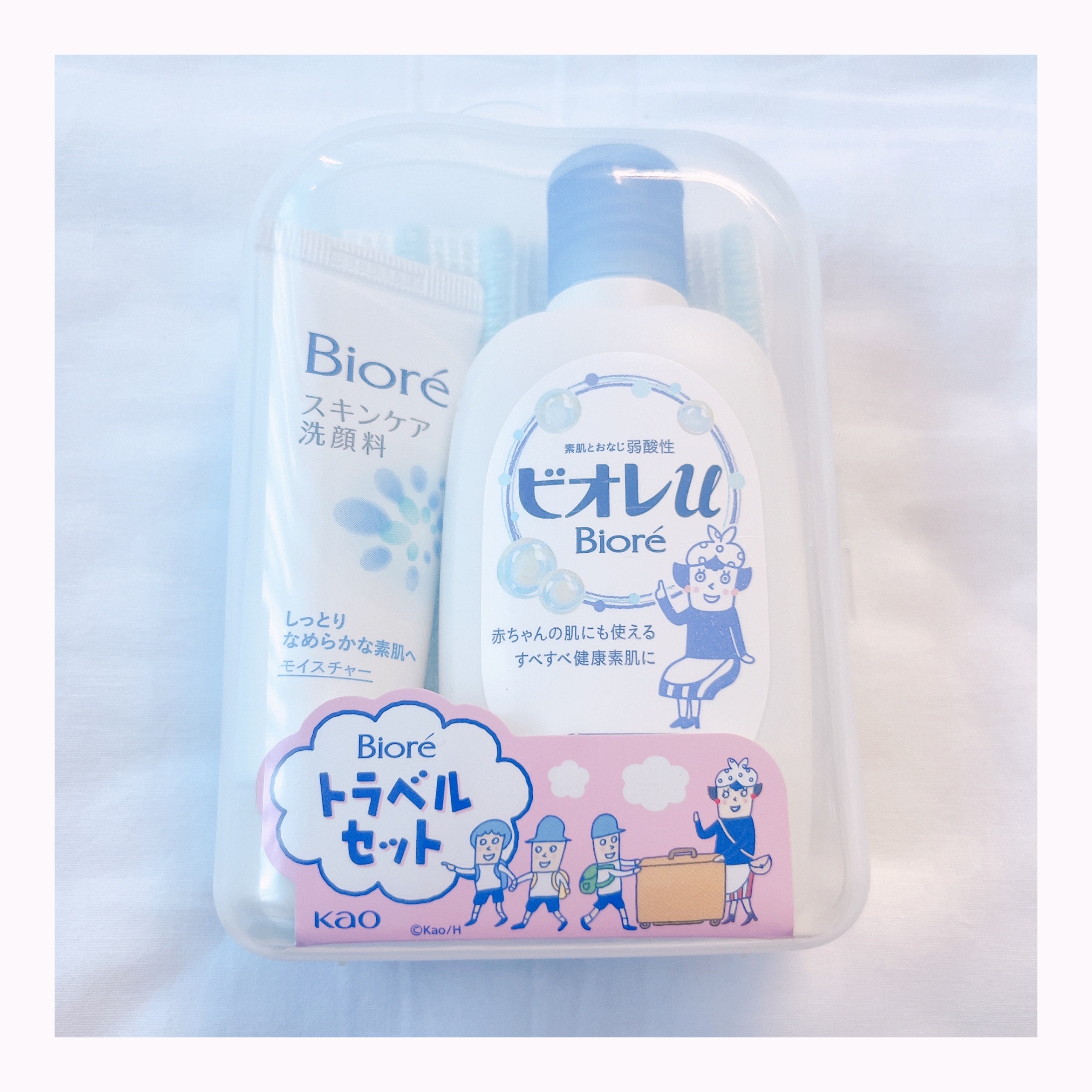 出産入院中にお世話になりました🙏

ミニサイズのボディウォッシュと洗顔料、ボディタオルがセットになってます！

安定のビオレなのでとくに使い勝手や使い心地に不満無し。

温泉に行くときや旅行にもちょうどいいです◎

#プチプラ #ビオレu