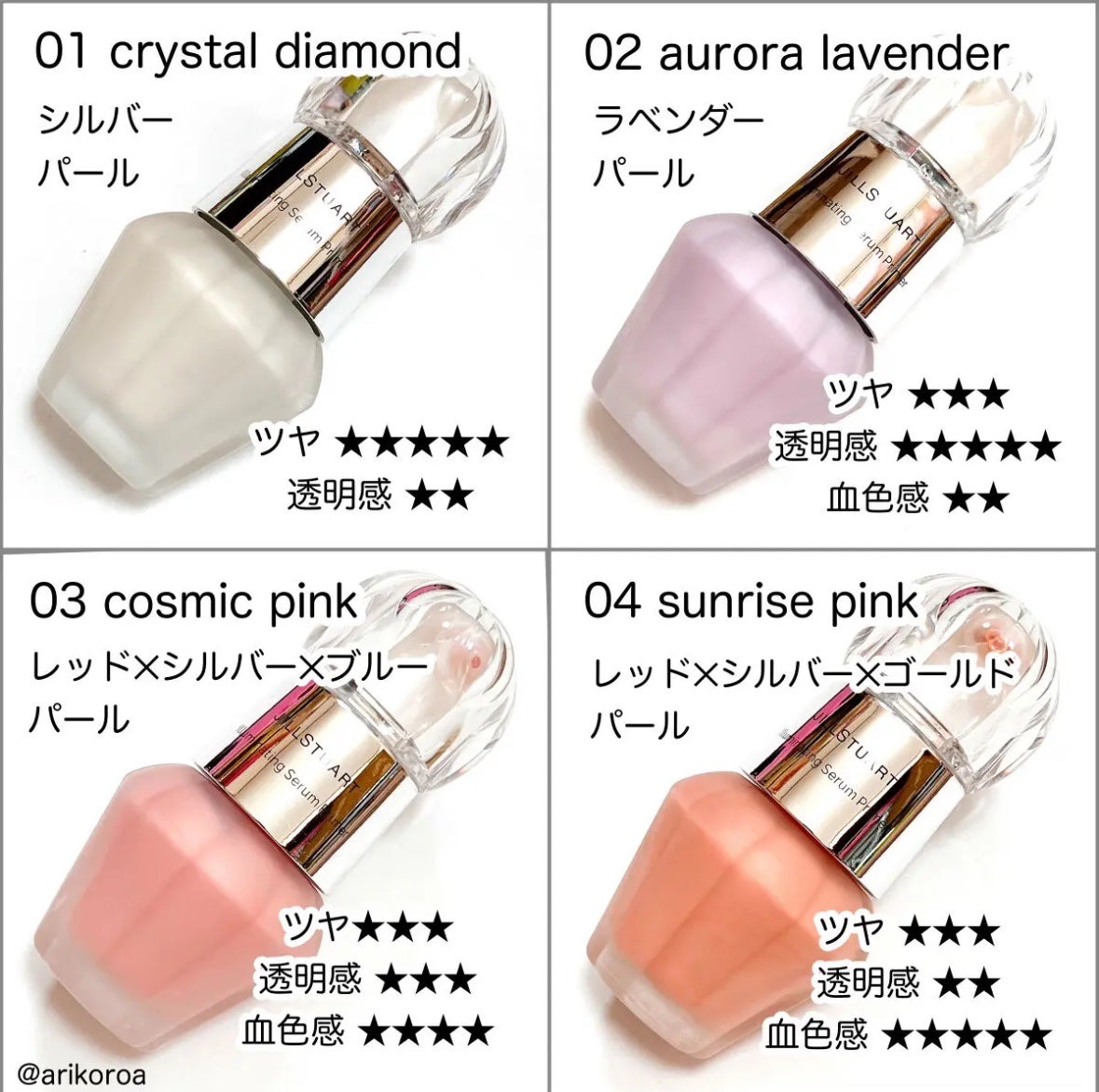 れにゃ on LIPS 「(ありこ様の画像を引用🙇♀️)個人的には透明感爆漏れの02番..」(1枚目)