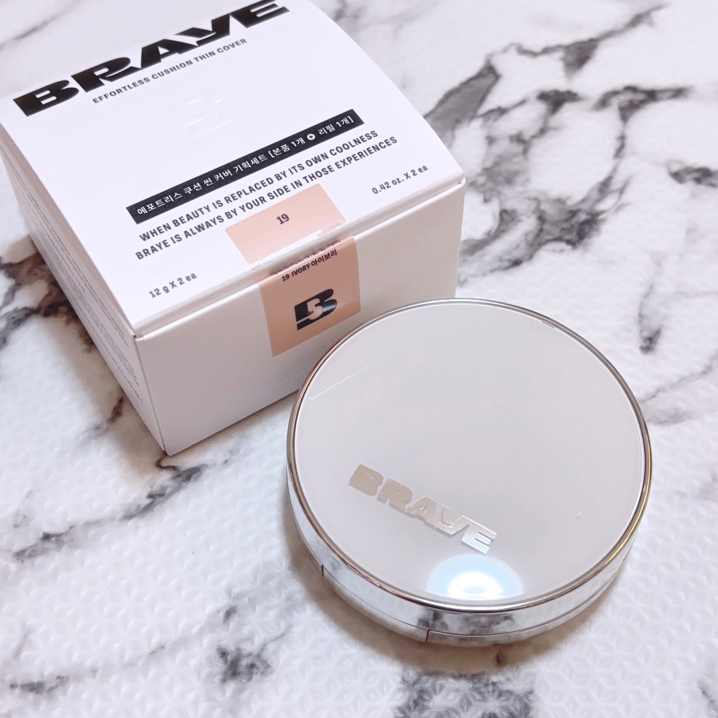 エフォートレスクッションシンカバー/BRAYE/クッションファンデーションを使ったクチコミ(1枚目)