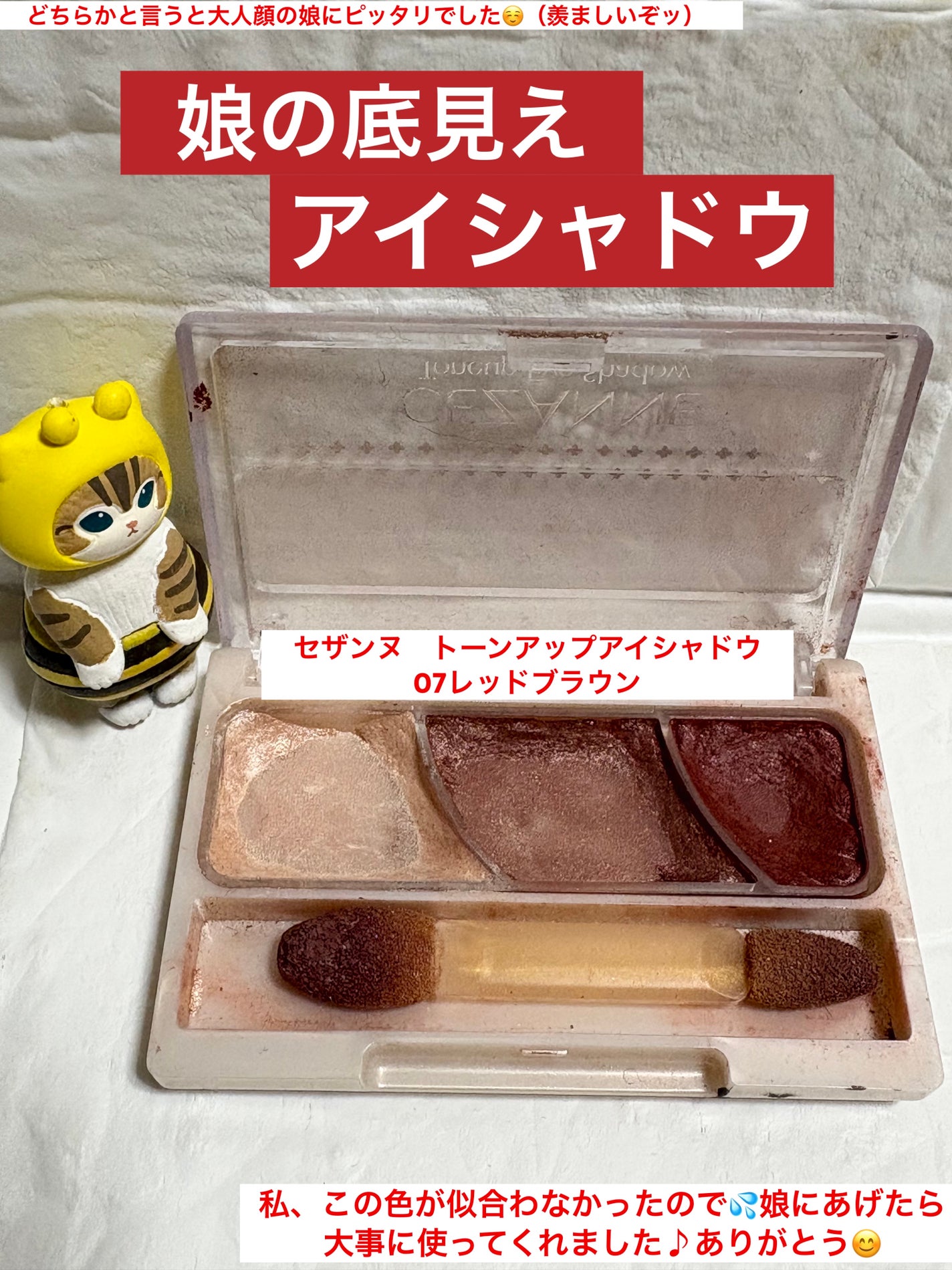 トーンアップアイシャドウ/CEZANNE/アイシャドウパレットを使ったクチコミ(1枚目)