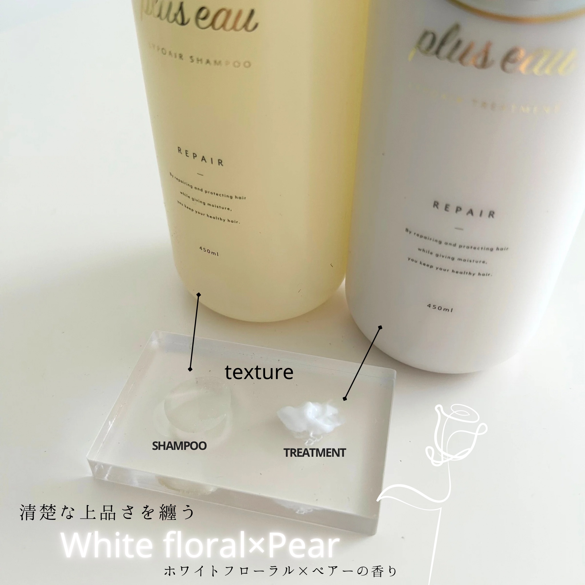 リポアシャンプー/リポアトリートメント/plus eau/市販シャンプーを使ったクチコミ（3枚目）