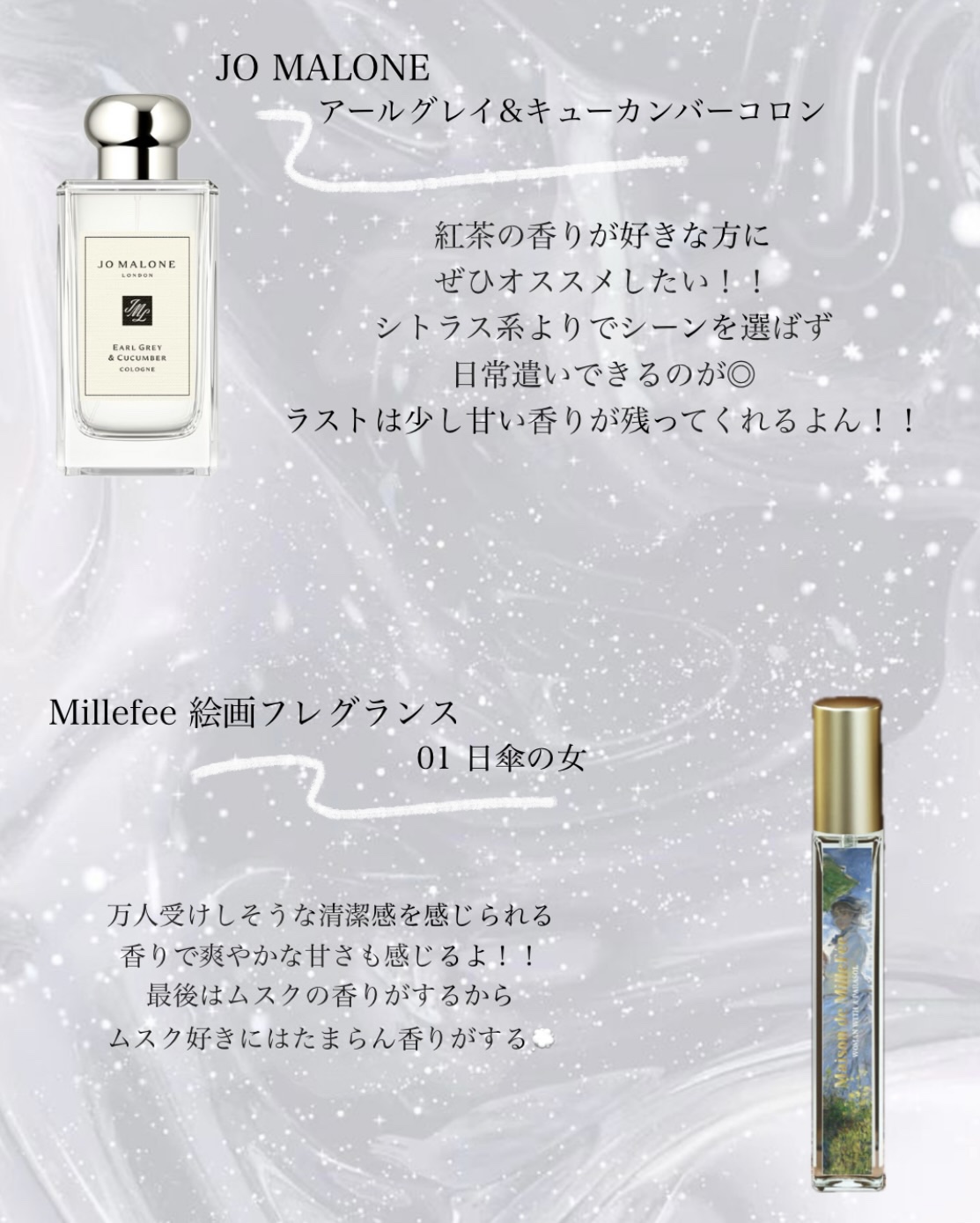 Maison de MilleFée 絵画フレグランス 01 日傘の女/MilleFée/香水(その他)を使ったクチコミ（3枚目）