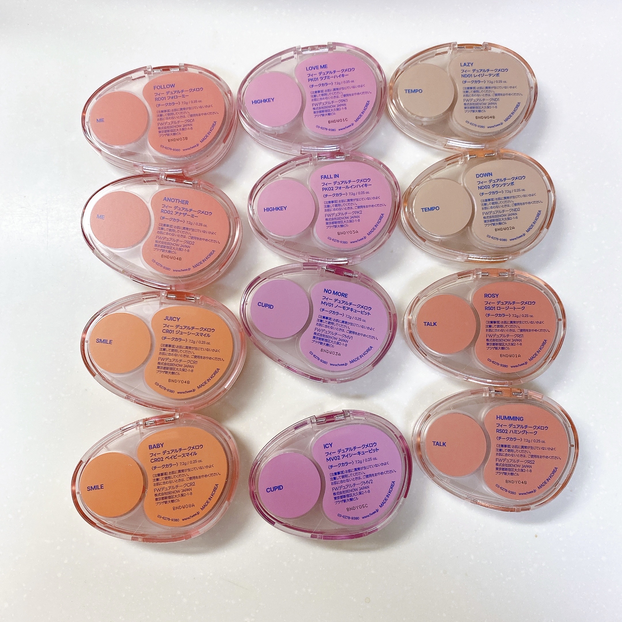 デュアルチークメロウ/fwee/ジェル・クリームチークを使ったクチコミ（3枚目）