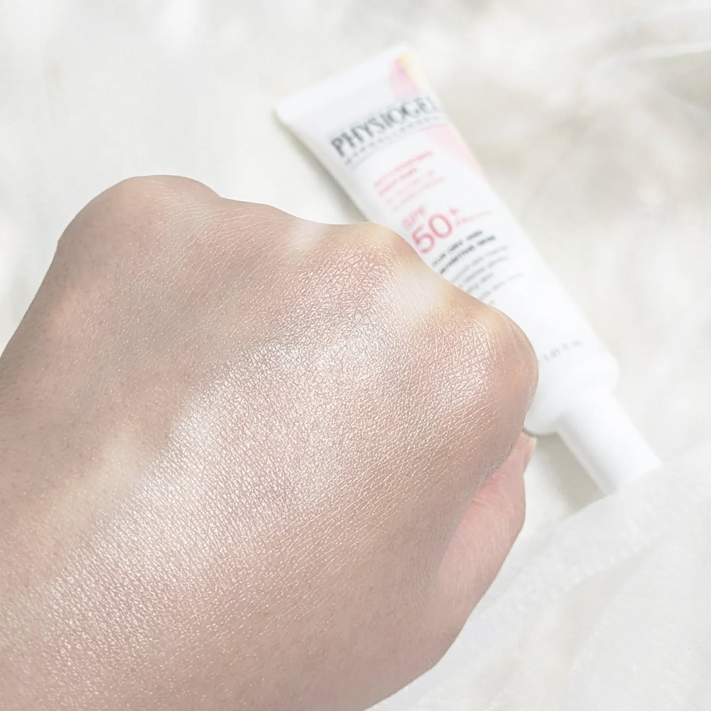 アドバンスドリペア　ＡＩグローアップ　サンスクリーン/PHYSIOGEL/日焼け止めクリームを使ったクチコミ（3枚目）