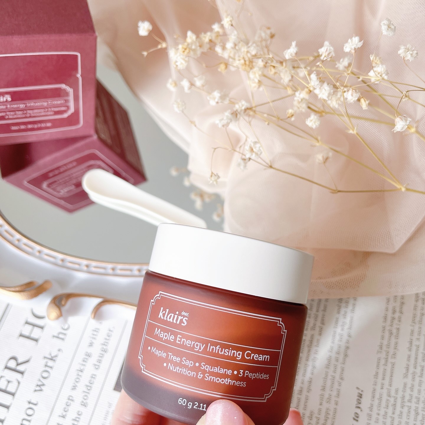 メープルエナジーインフュージングクリーム/Klairs/フェイスクリームを使ったクチコミ（3枚目）