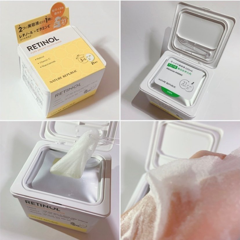 キューブマスク レチノール/ネイチャーリパブリック/シートマスク・パックを使ったクチコミ（2枚目）