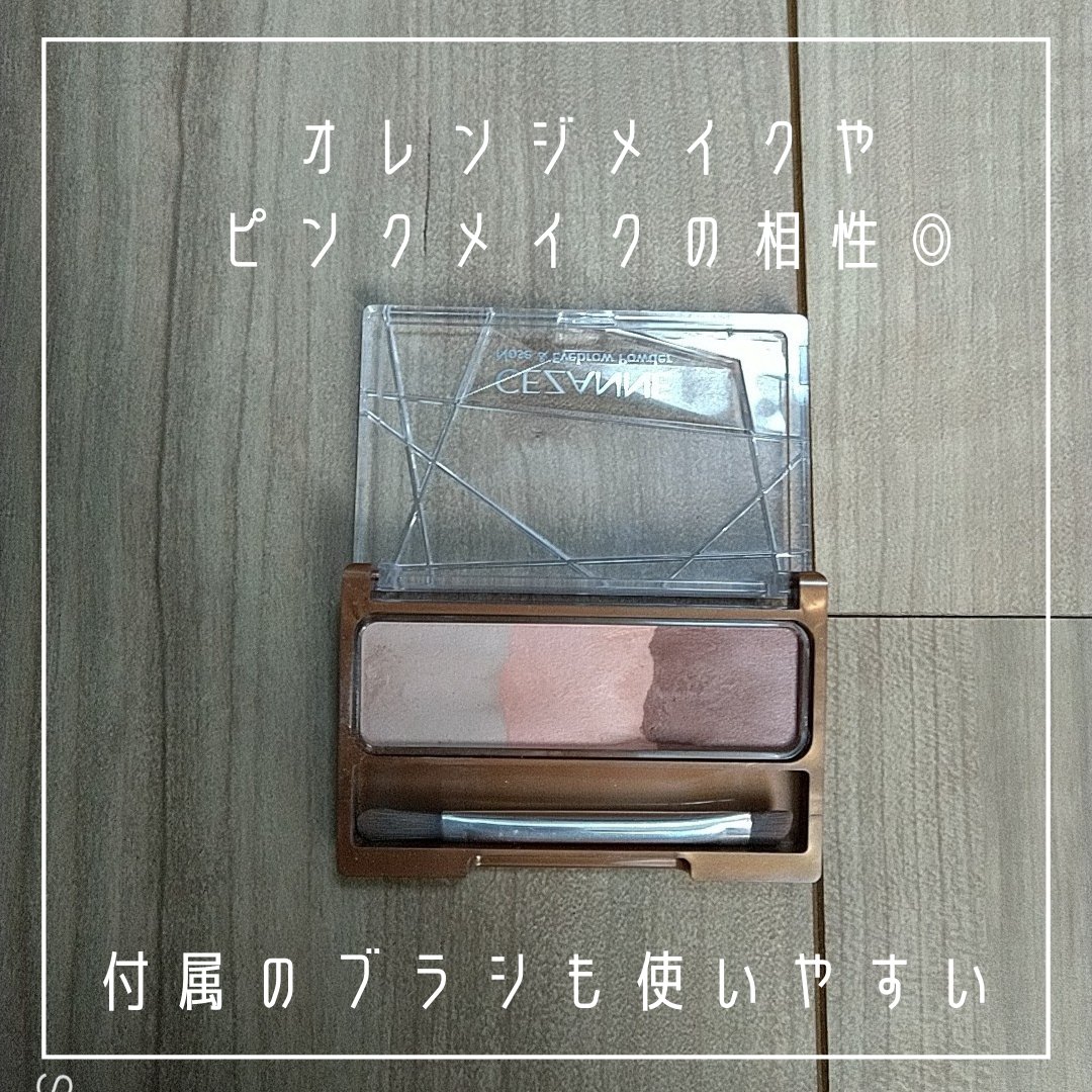 ノーズ＆アイブロウパウダー/CEZANNE/パウダーアイブロウを使ったクチコミ（3枚目）