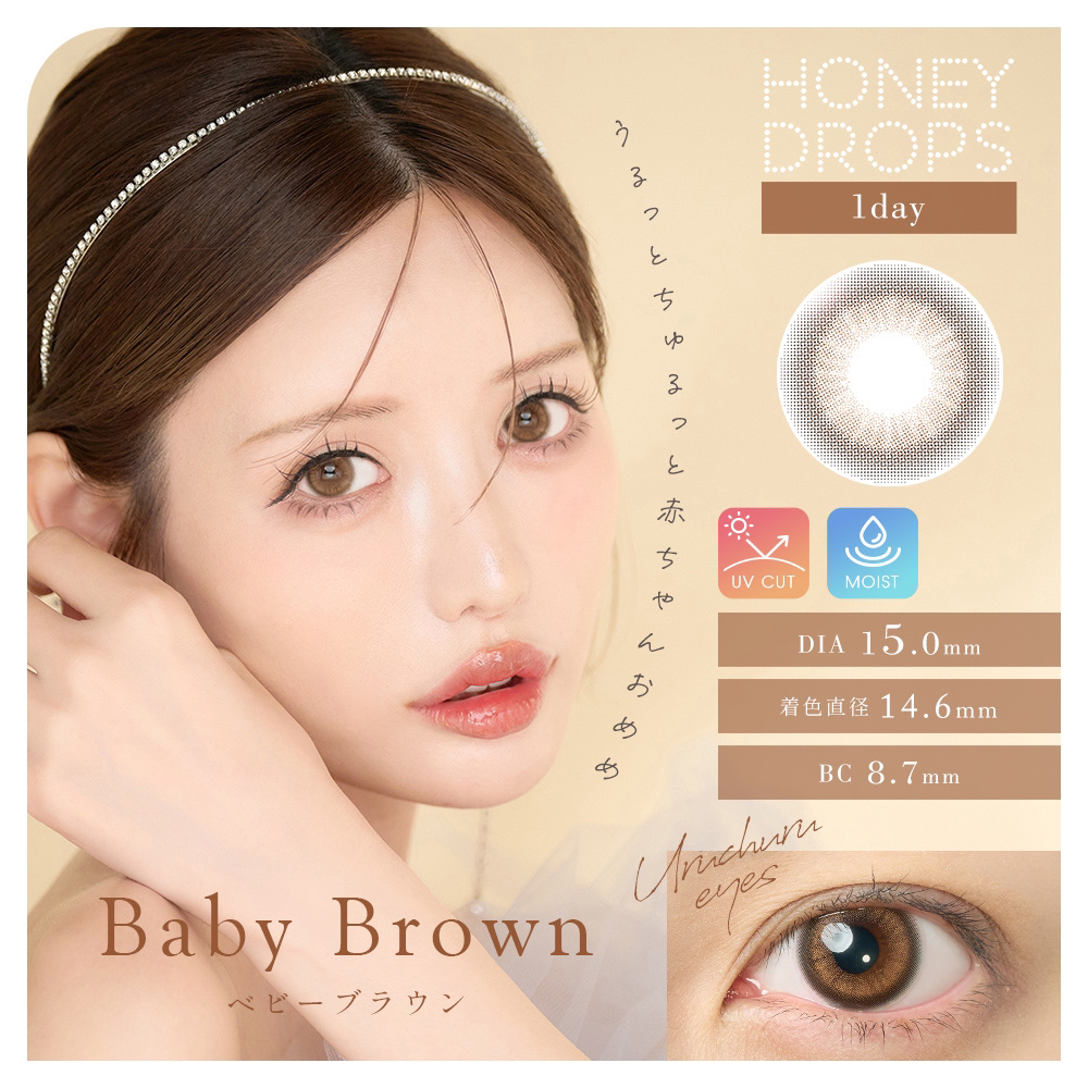 HoneyDrops 1day 15.0mm/HONEY DROPS/ワンデー（１DAY）カラコンを使ったクチコミ（2枚目）
