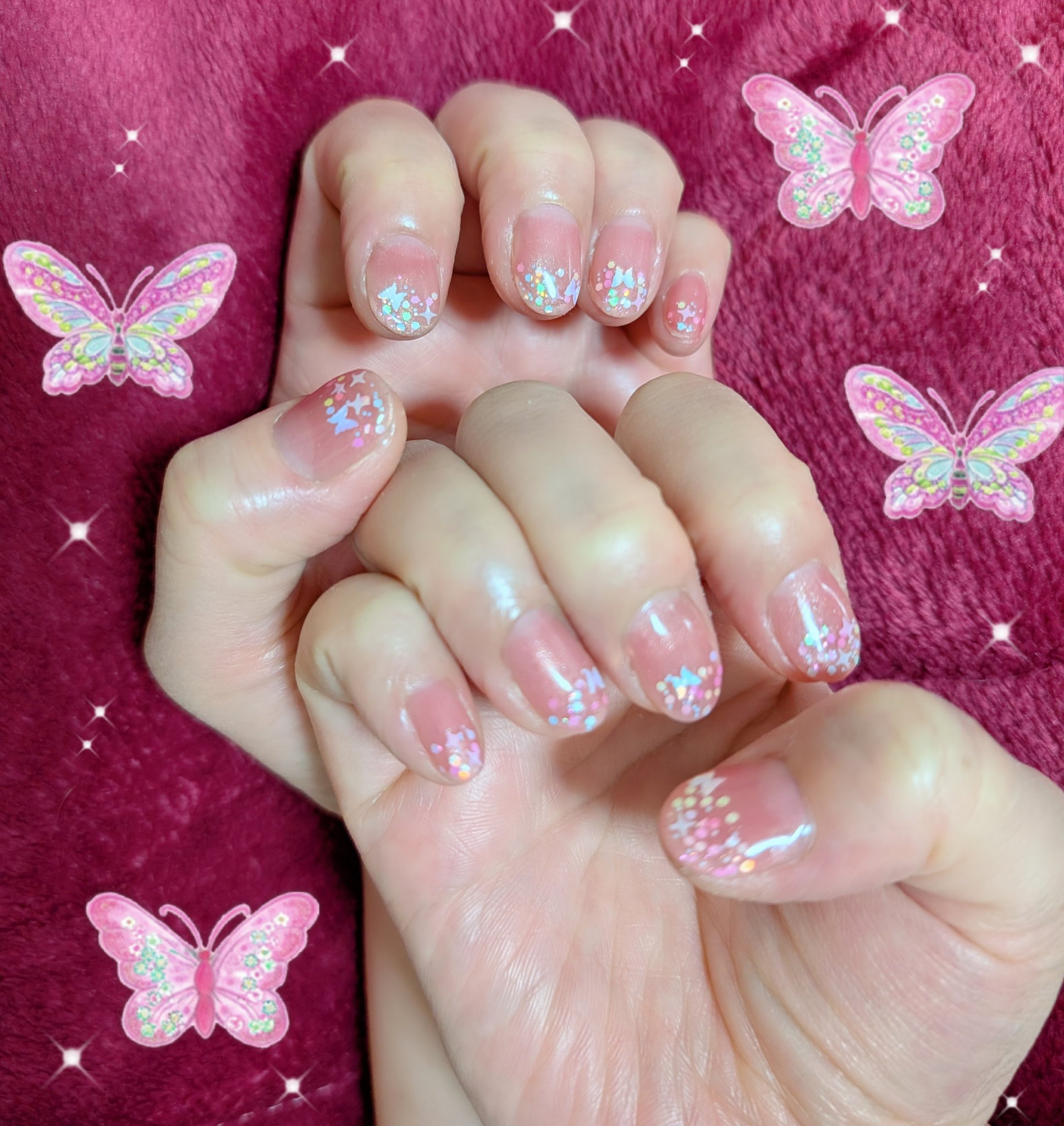 プリジェル カラーEX ホットピンクパールーＰ/プリジェル/ジェルネイルを使ったクチコミ（1枚目）