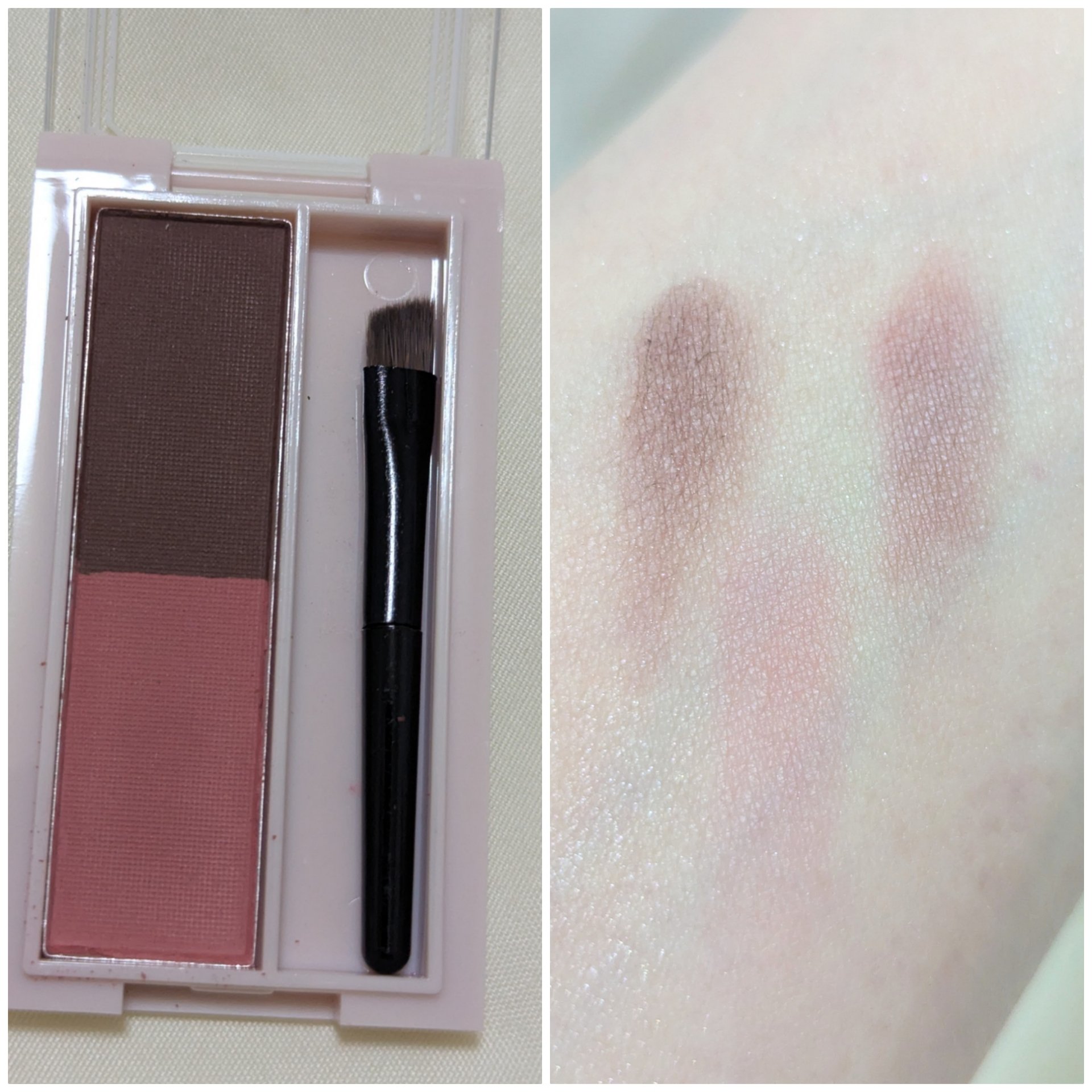 &. Wチャーム アイブロウパレット/DAISO/パウダーアイブロウを使ったクチコミ（2枚目）