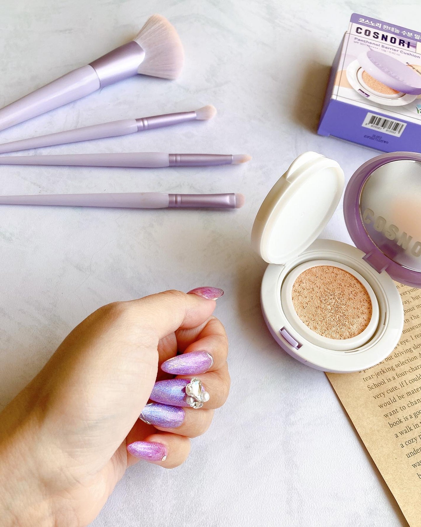 パンテノールバリアクッション/COSNORI/クッションファンデーションを使ったクチコミ(6枚目)