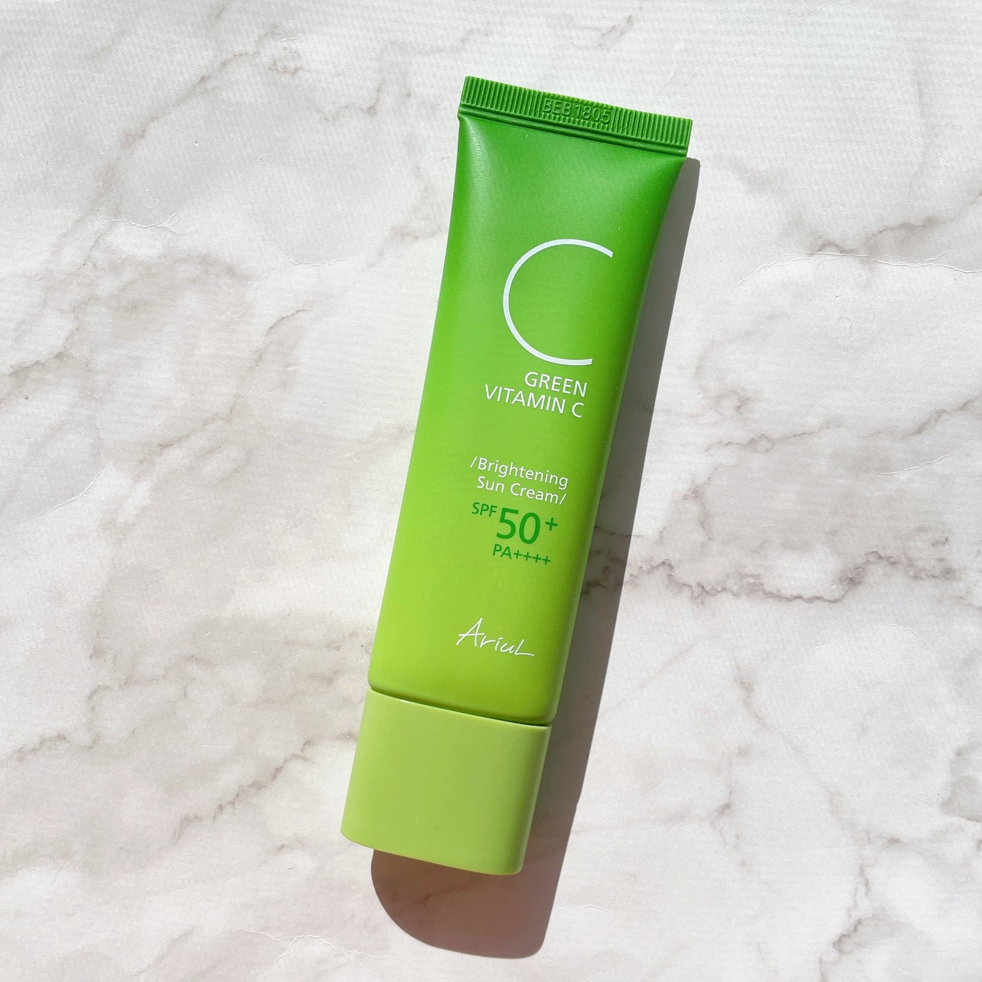 グリーンビタミンCブライトニングサンクリーム/Ariul/日焼け止めクリームを使ったクチコミ(3枚目)