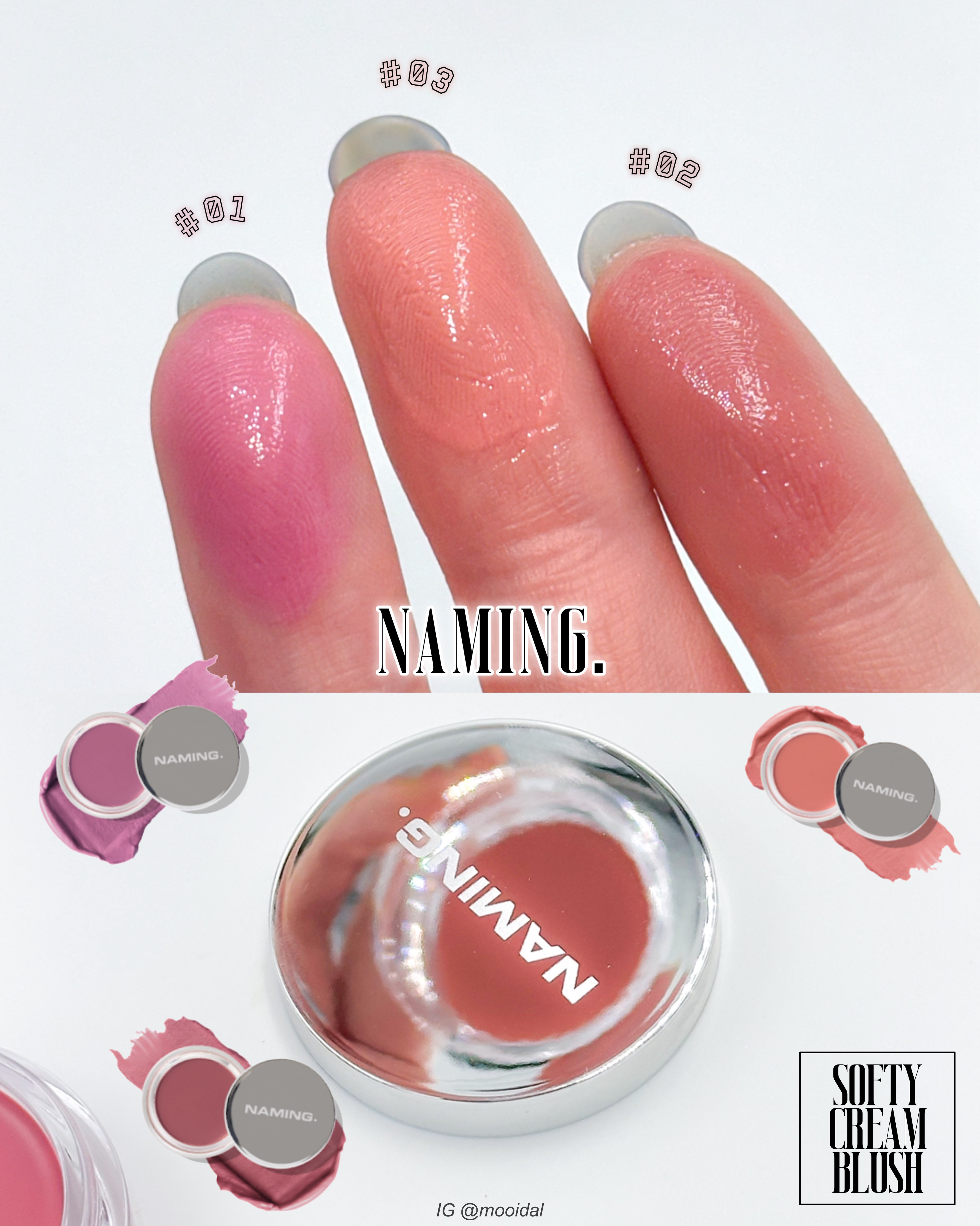 ネーミング　ソフティクリームブラッシュ/NAMING./ジェル・クリームチークを使ったクチコミ（1枚目）