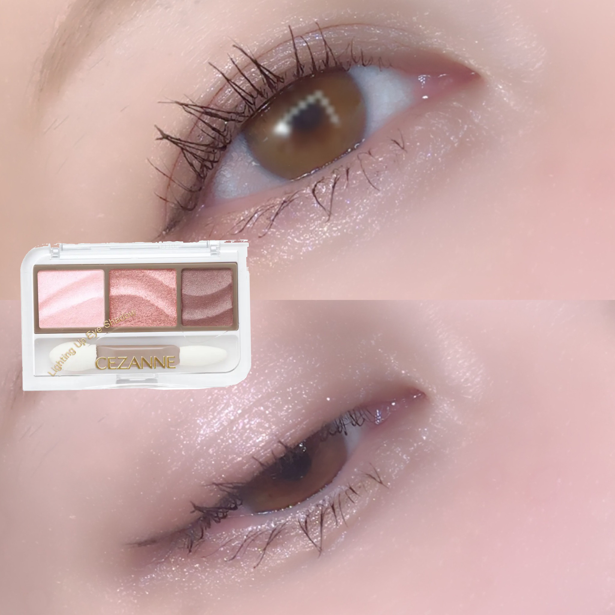 ライティングアップアイシャドウ/CEZANNE/アイシャドウを使ったクチコミ（3枚目）