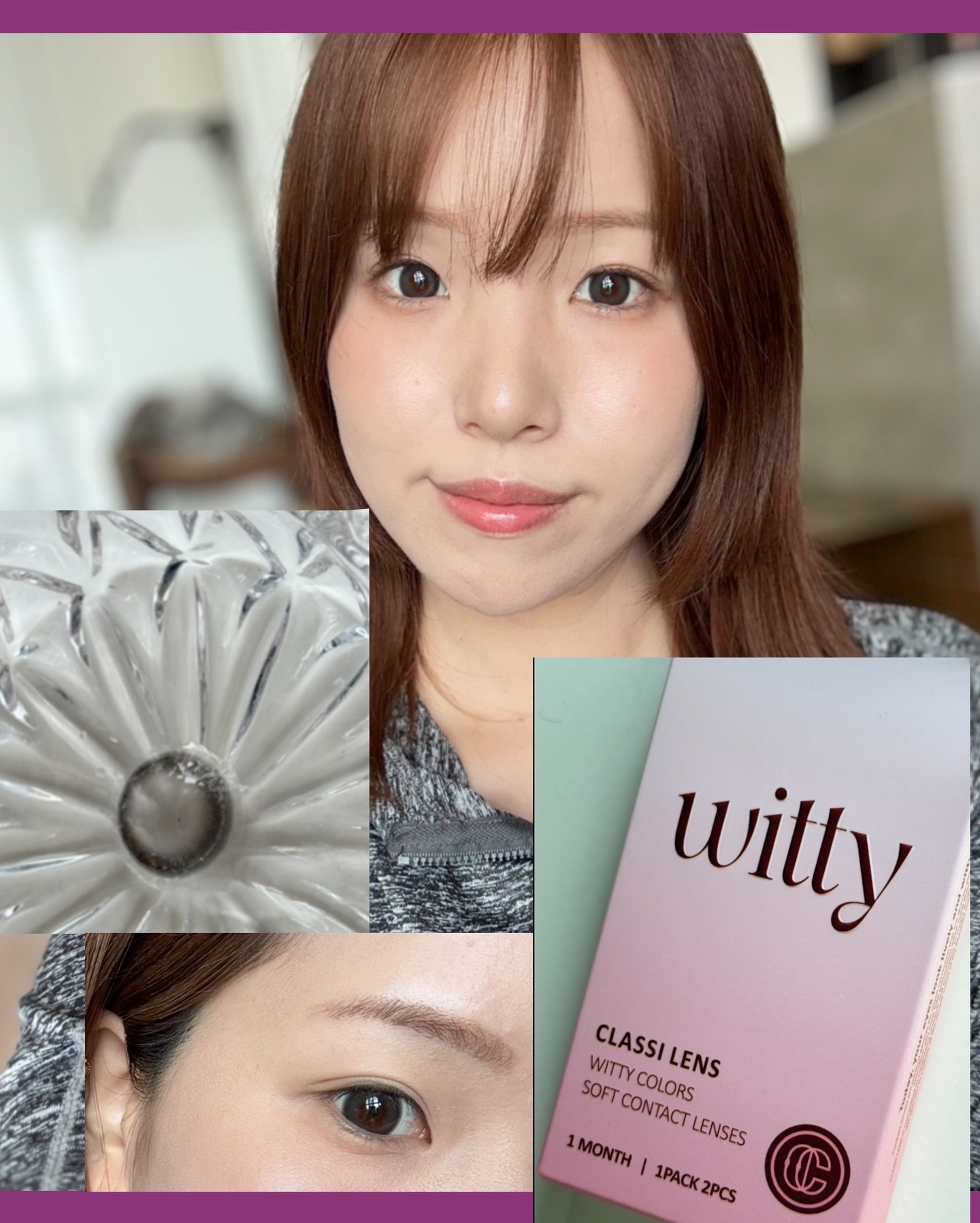 Witty/CLASSI LENS/１ヶ月（１MONTH）カラコンを使ったクチコミ（2枚目）