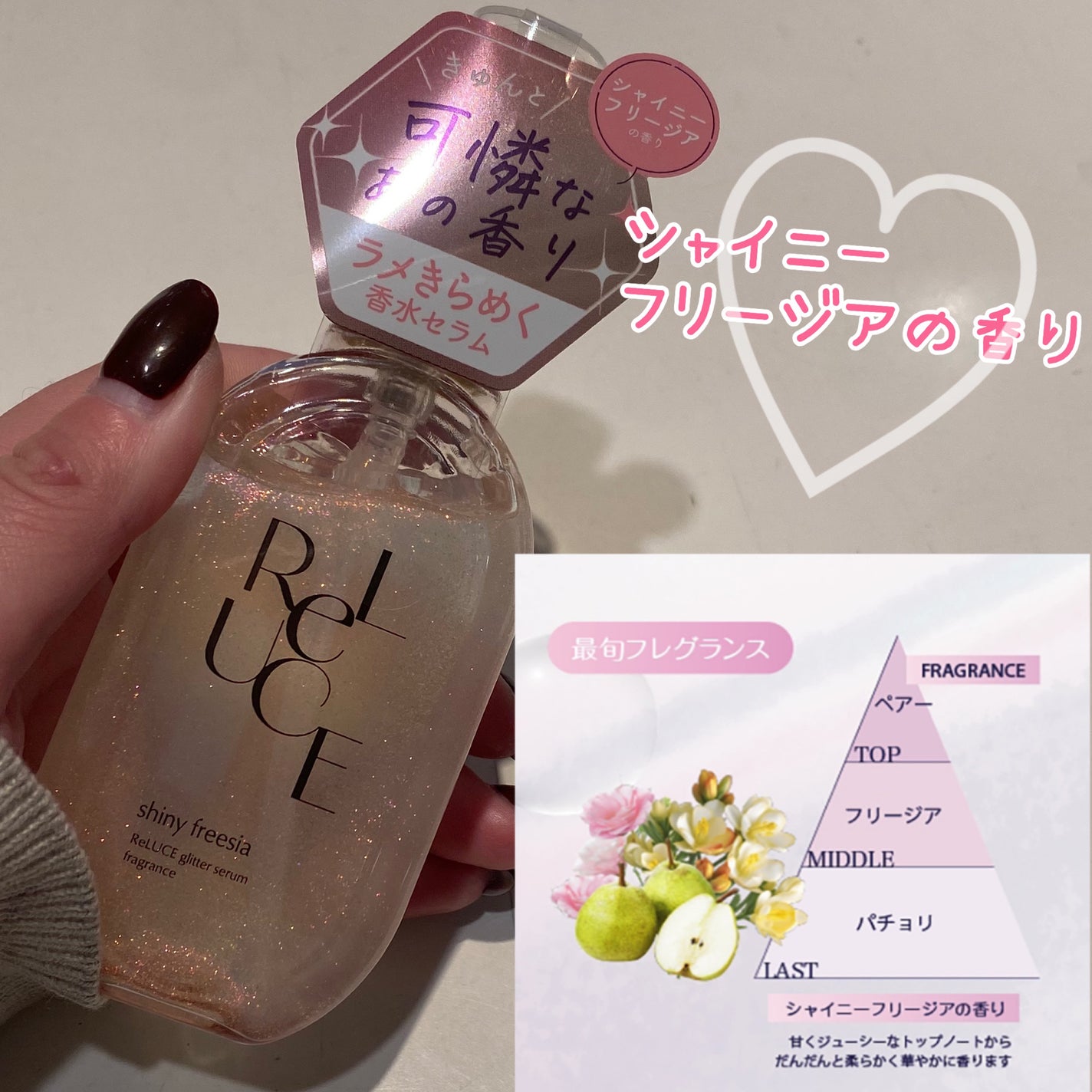 sakura on LIPS 「ReLUCEリルーチェグリッターセラムフレグランス 税込1,1..」(4枚目)