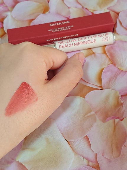 メロウデューイリップブラー 03 ピーチ メレンゲ/SISTER ANN/口紅の画像