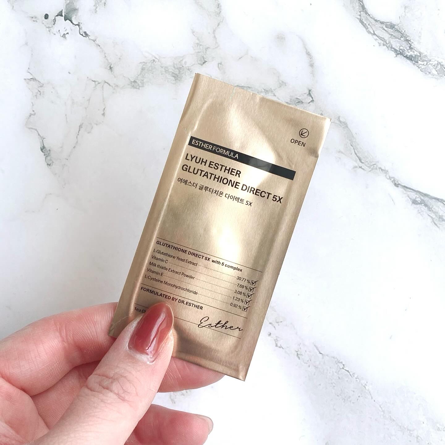 ヨエスターグルタチオンダイレクト５X/ESTHER FORMULA/美容サプリメントを使ったクチコミ（2枚目）