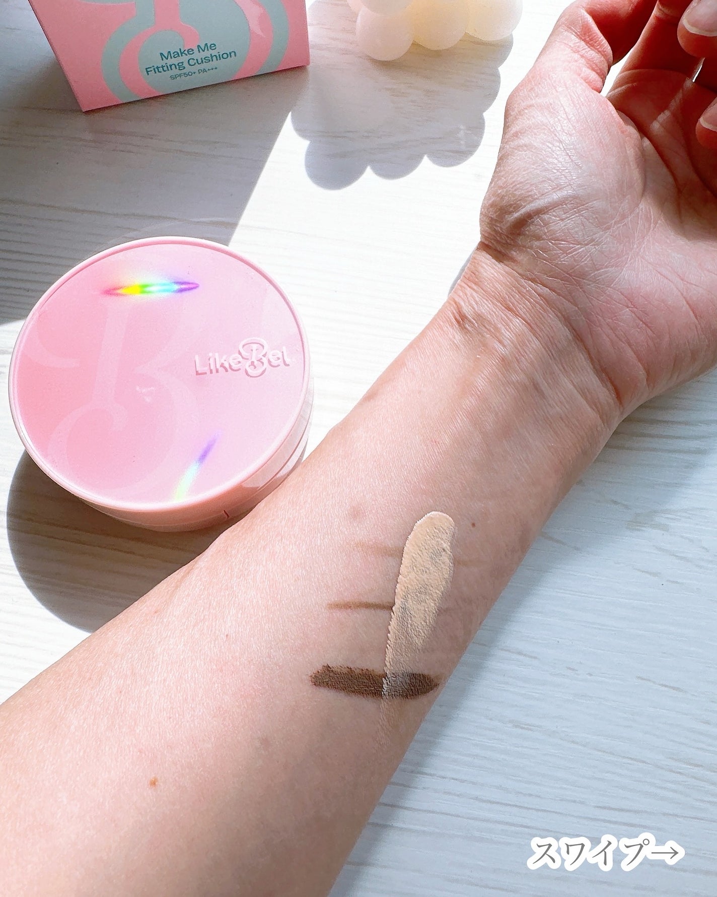 Make Me Fitting Cushion/Likebel/クッションファンデーションを使ったクチコミ(5枚目)