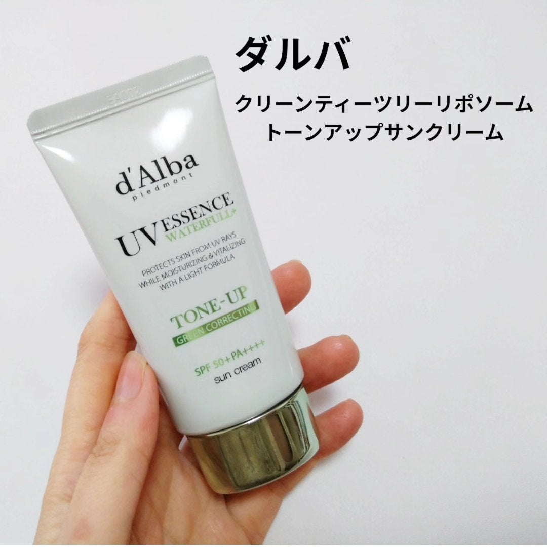 クリーンティーツリーリポソームトーンアップサンクリーム(グリーン)/ダルバ/日焼け止めクリームを使ったクチコミ(1枚目)