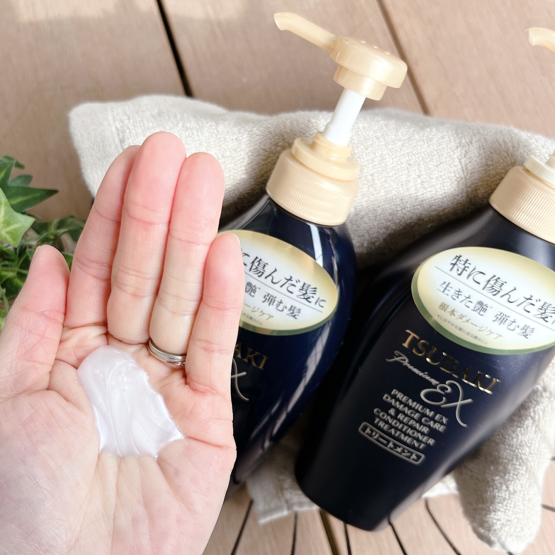 TSUBAKI プレミアムEX ダメージケア＆リペア シャンプー/コンディショナートリートメント/TSUBAKI/シャンプー・コンディショナーを使ったクチコミ（3枚目）