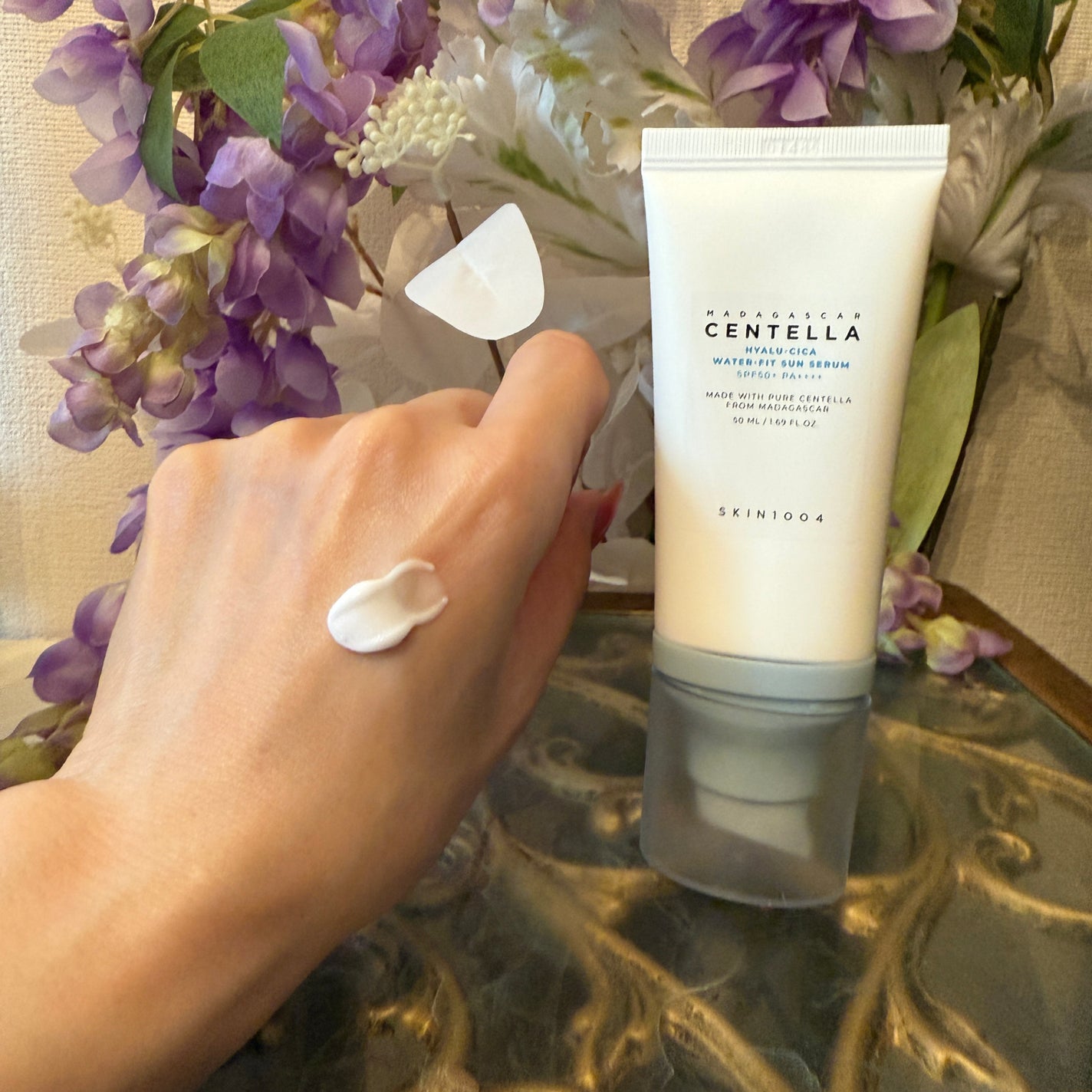 ヒアルーシカ ウォーターフィット サンセラム/SKIN1004/日焼け止めローションを使ったクチコミ(3枚目)