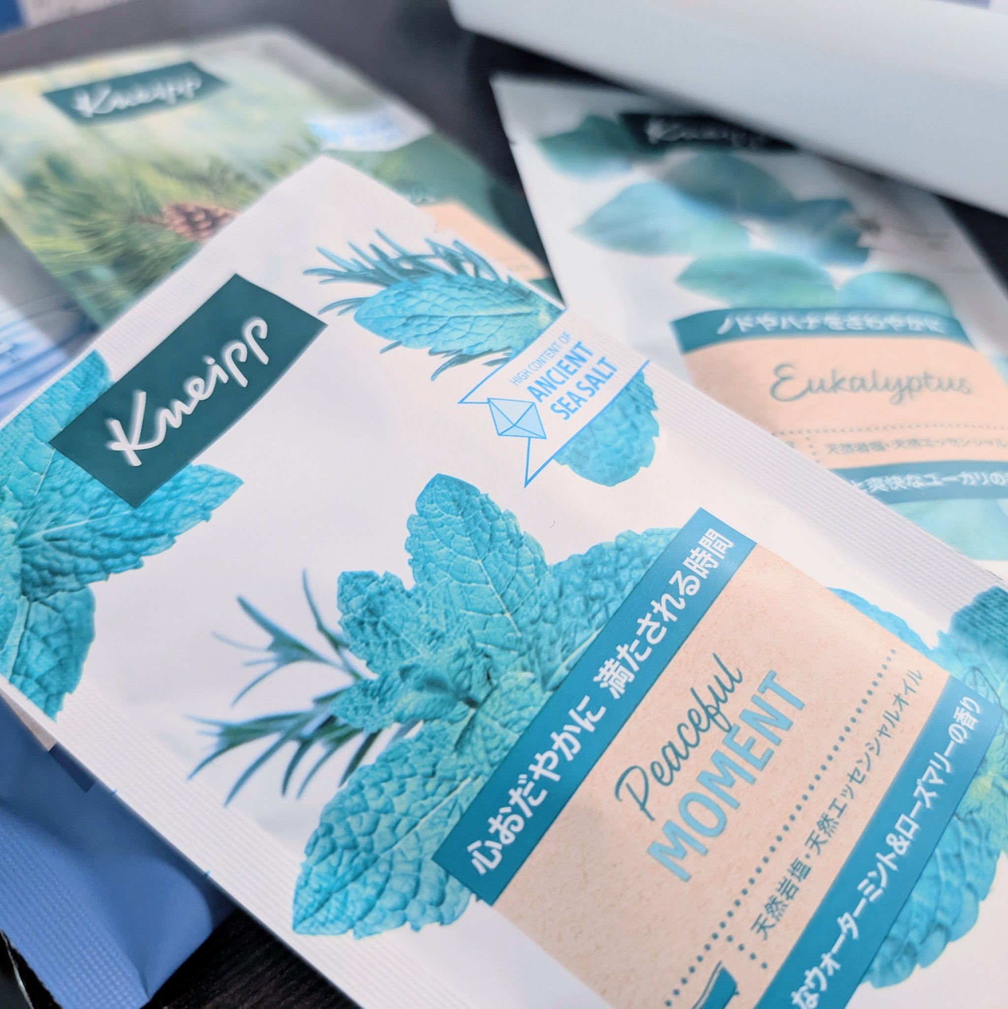 クナイプ バスソルト ピースフルモーメント ウォーターミント＆ローズマリーの香り 50g/クナイプ/無機塩系入浴剤を使ったクチコミ（1枚目）