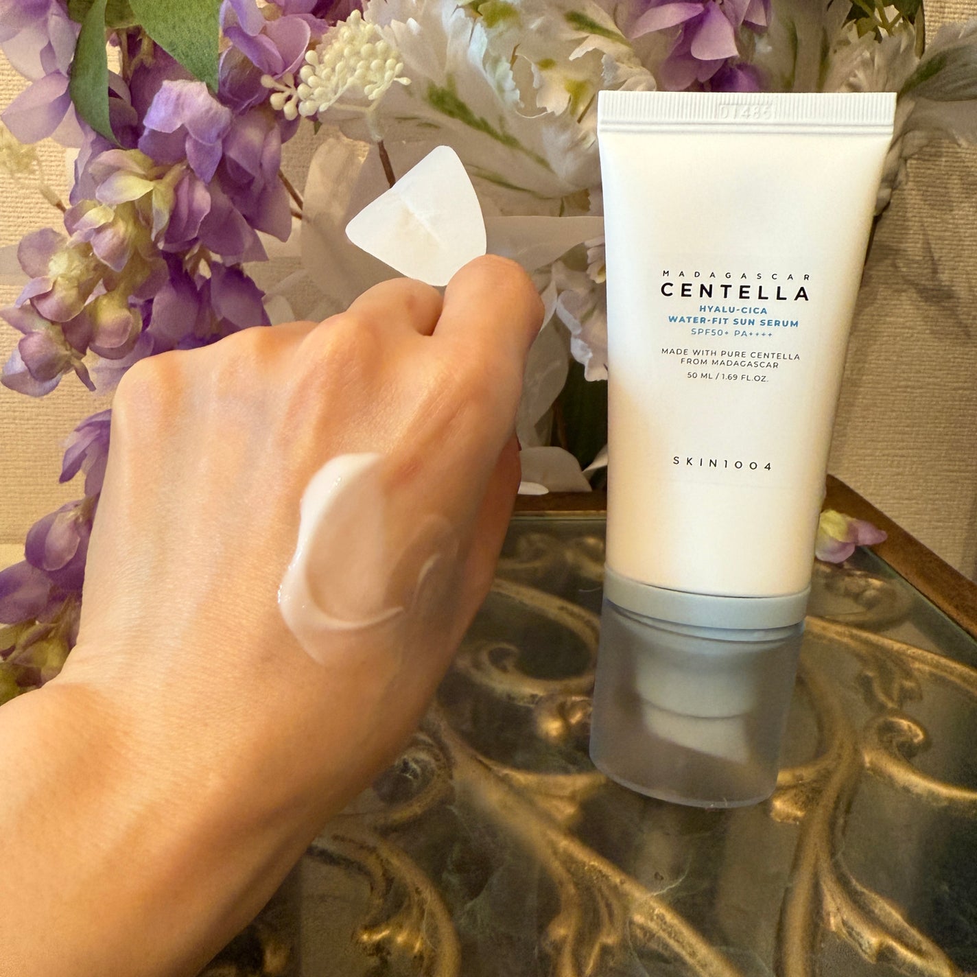 ヒアルーシカ ウォーターフィット サンセラム/SKIN1004/日焼け止めローションを使ったクチコミ(2枚目)