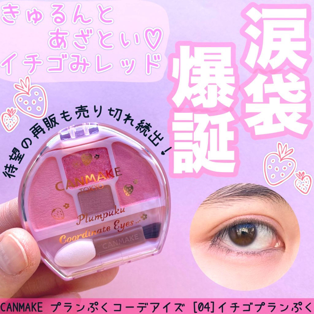 プランぷくコーデアイズ/キャンメイク/パウダーアイシャドウを使ったクチコミ（1枚目）