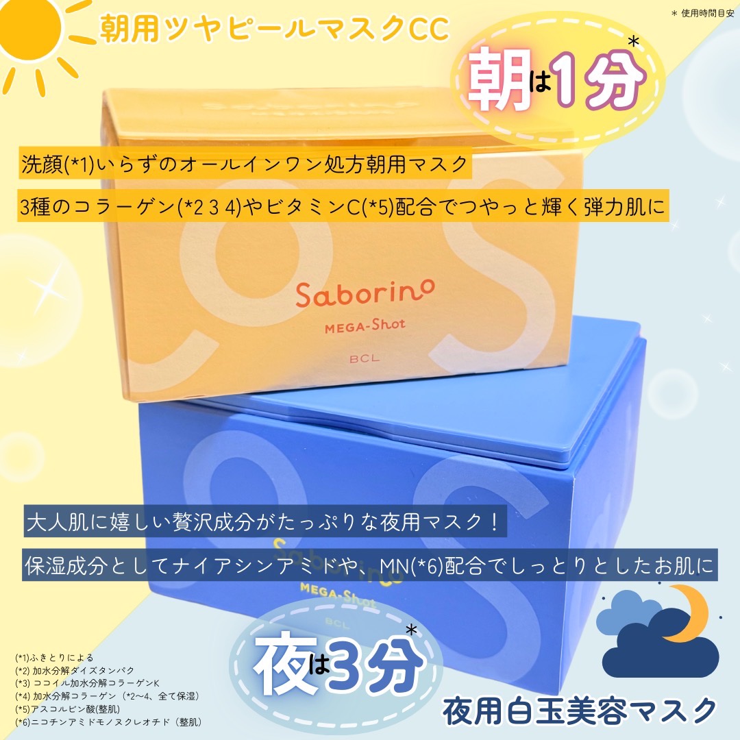 サボリーノ メガショット 朝用ツヤピールマスク CC/サボリーノ/シートマスク・パックを使ったクチコミ（2枚目）