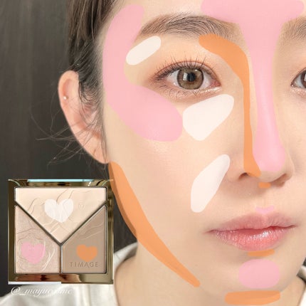ハイライトシェーディングパレット/TIMAGE/パウダーハイライトを使ったクチコミ(4枚目)