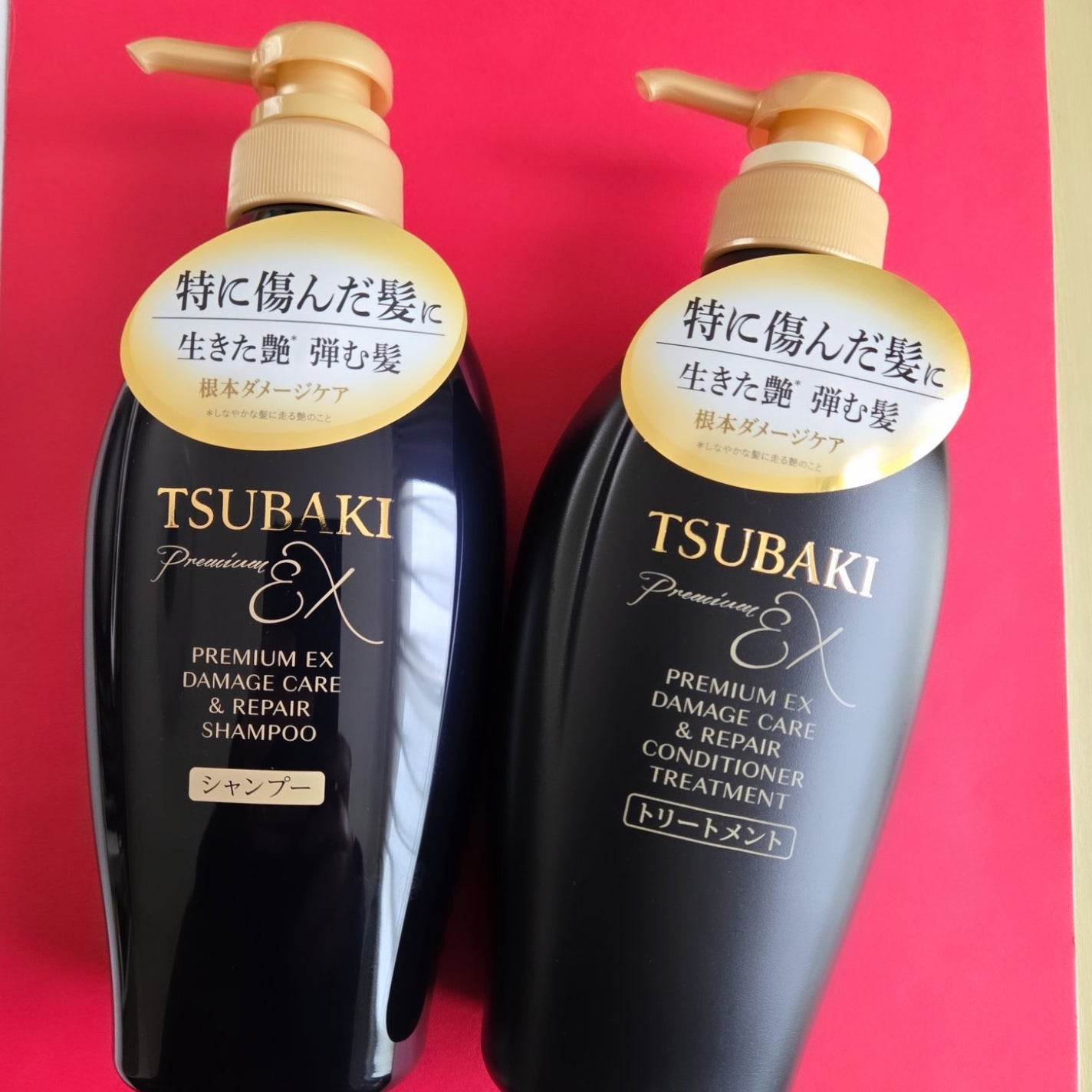 TSUBAKI プレミアムEX ダメージケア&リペア シャンプー/コンディショナートリートメント/TSUBAKI/シャンプー・コンディショナーを使ったクチコミ(1枚目)