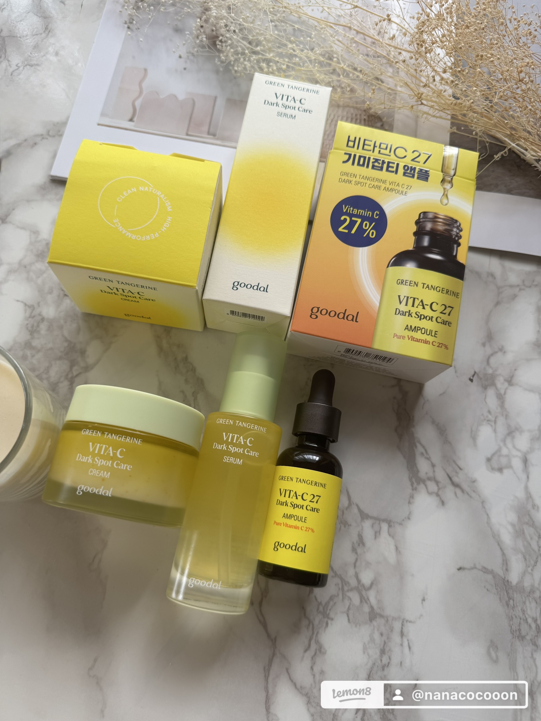 グリーンタンジェリン ビタC ダークスポットケアセラム/goodal/美容液を使ったクチコミ（2枚目）