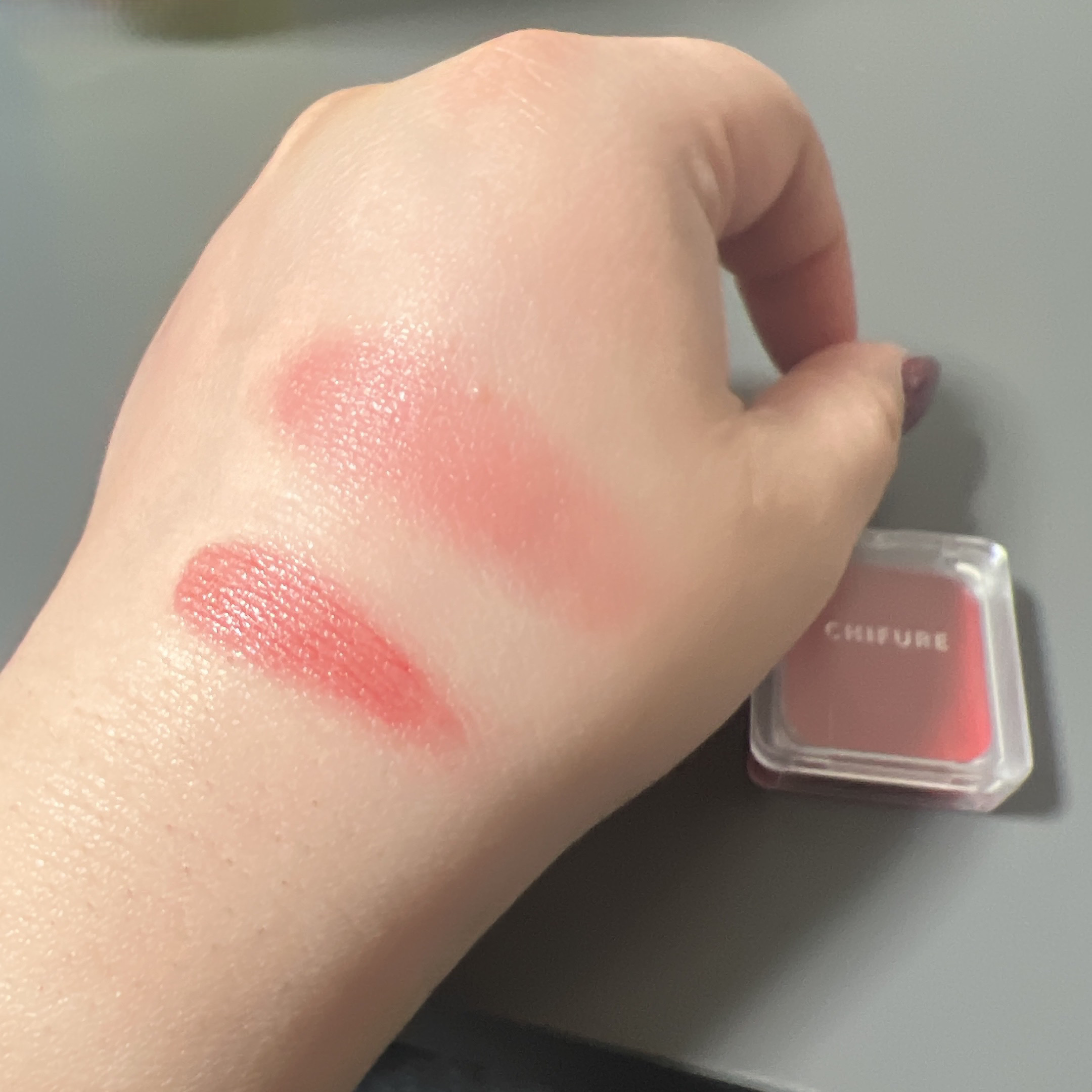 リップ ＆ チーク バーム RD10 レッド系/ちふれ/口紅を使ったクチコミ（2枚目）