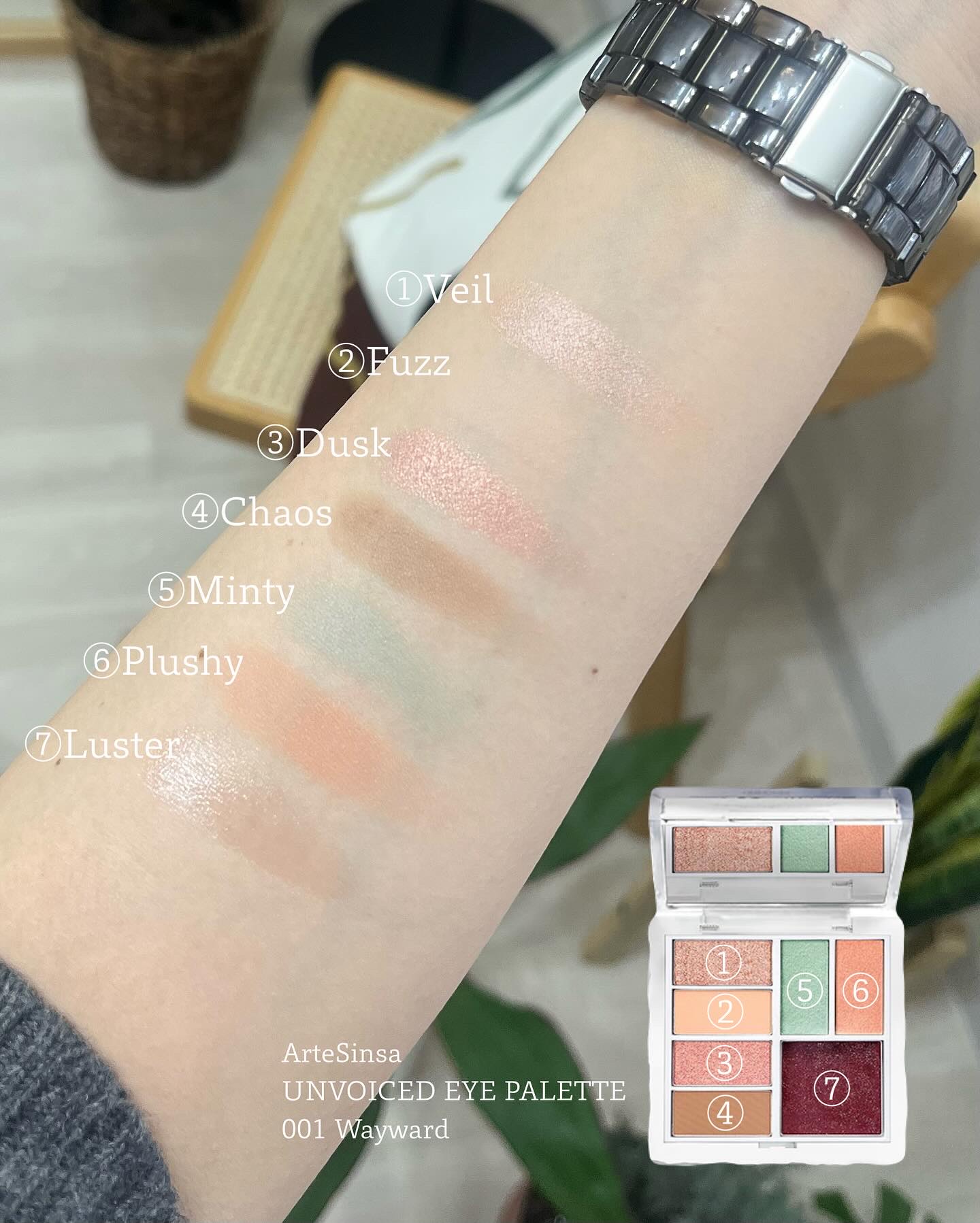 アンボイスドアイシャドウパレット/ArteSinsa/アイシャドウパレットを使ったクチコミ（3枚目）