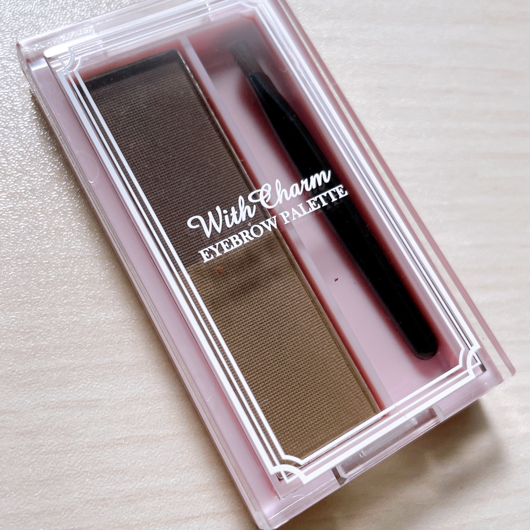 &. Wチャーム アイブロウパレット/DAISO/パウダーアイブロウを使ったクチコミ（2枚目）