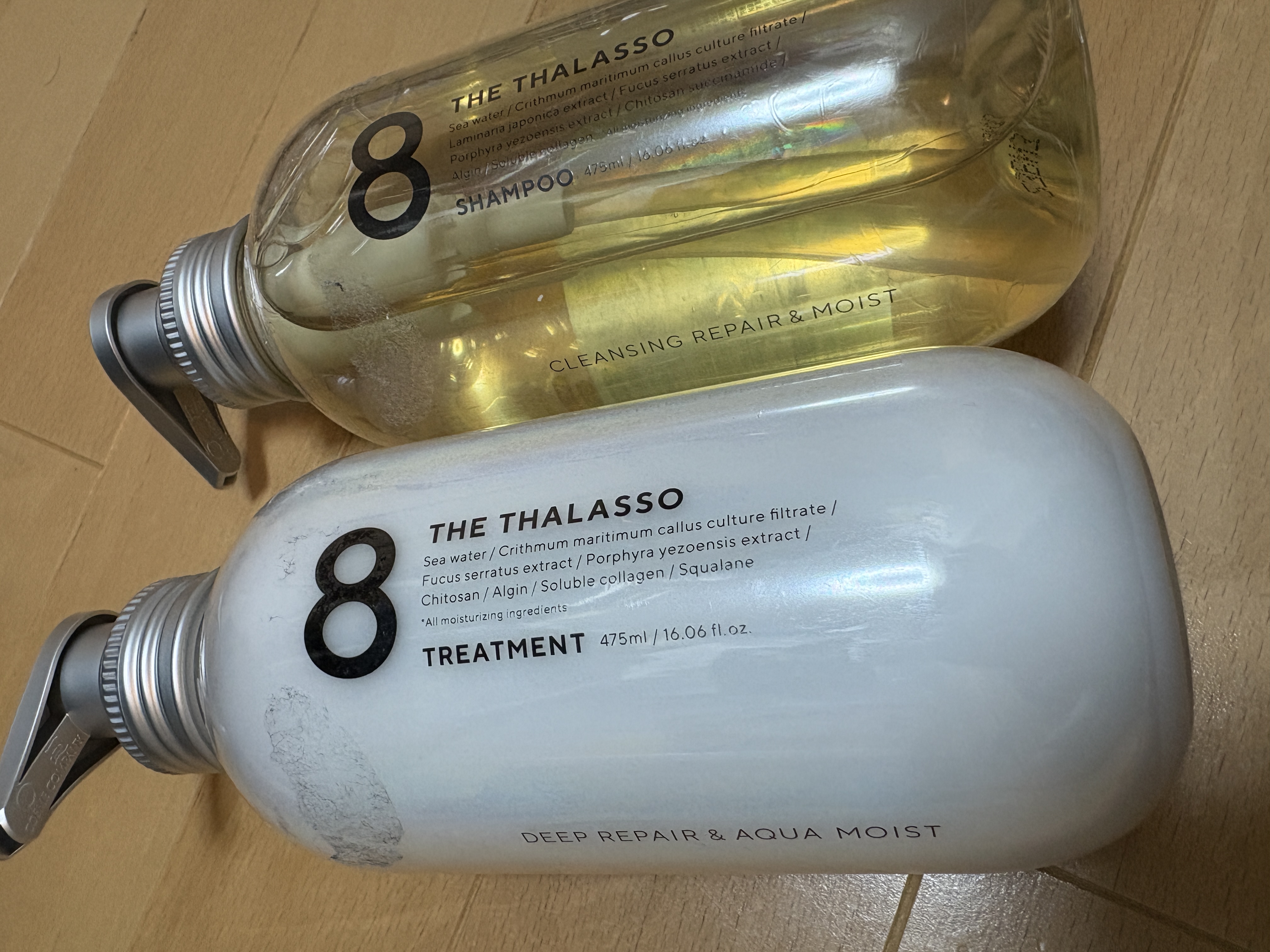 [旧商品]クレンジングリペア＆モイスト 美容液シャンプー／ディープリペア＆アクアモイスト 美容液トリートメント/エイトザタラソ/市販シャンプーを使ったクチコミ（1枚目）