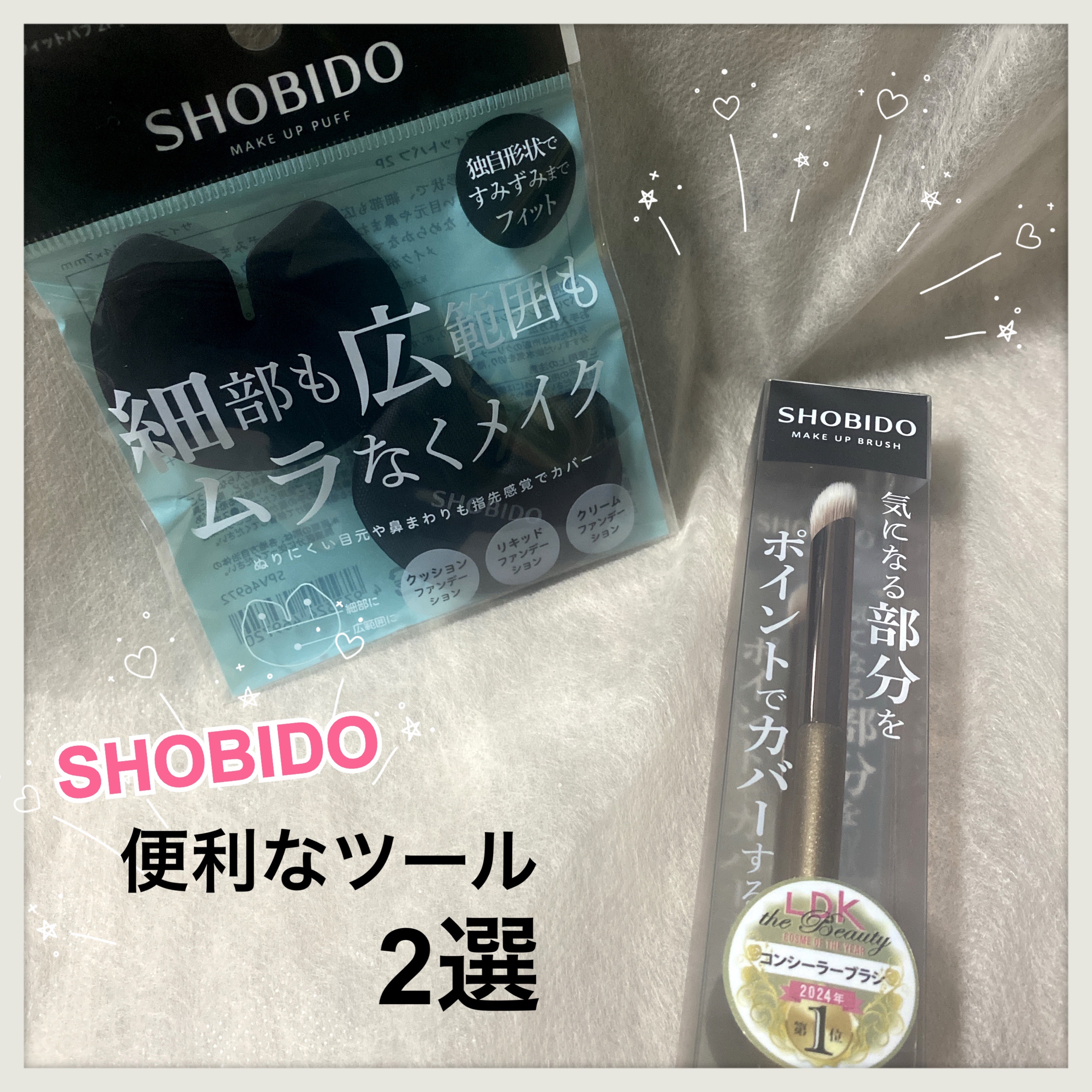 Wポイントメイクブラシ/SHOBIDO/メイクブラシを使ったクチコミ（1枚目）