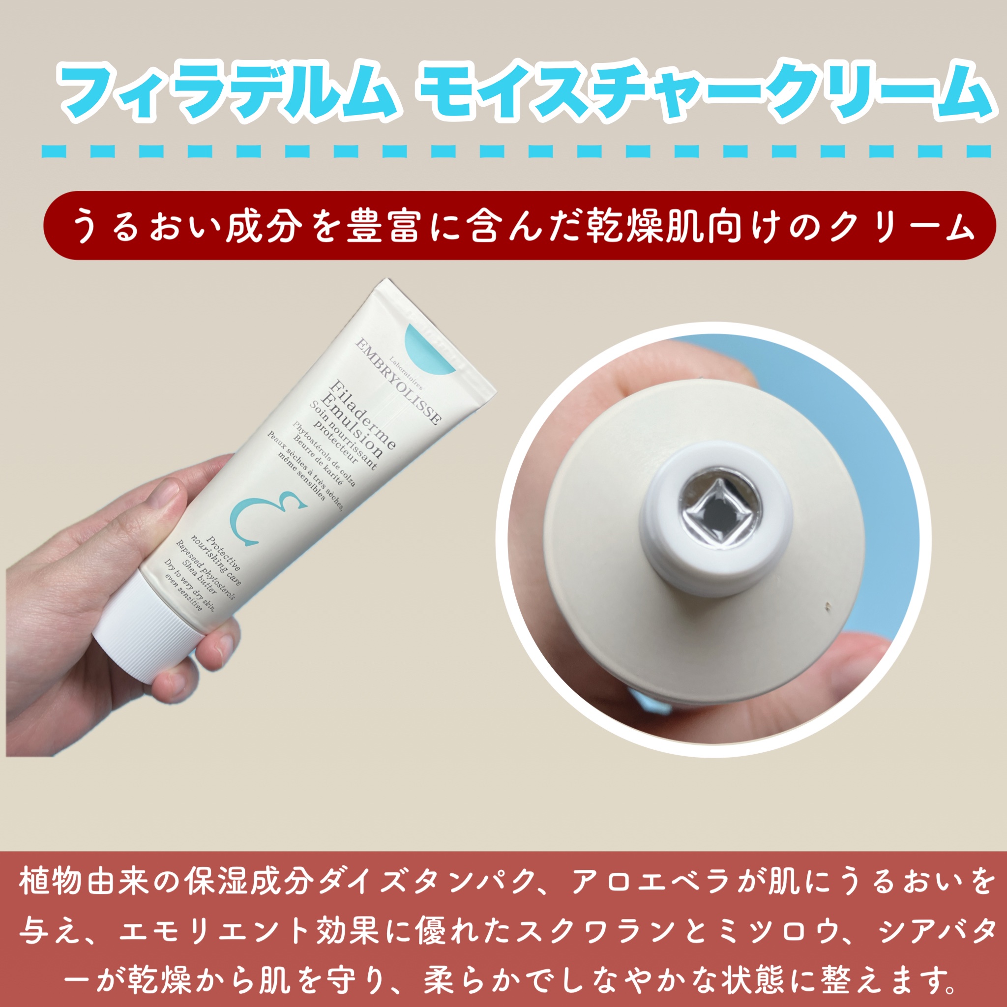 フィラデルム モイスチャークリーム/アンブリオリス/フェイスクリームを使ったクチコミ（2枚目）