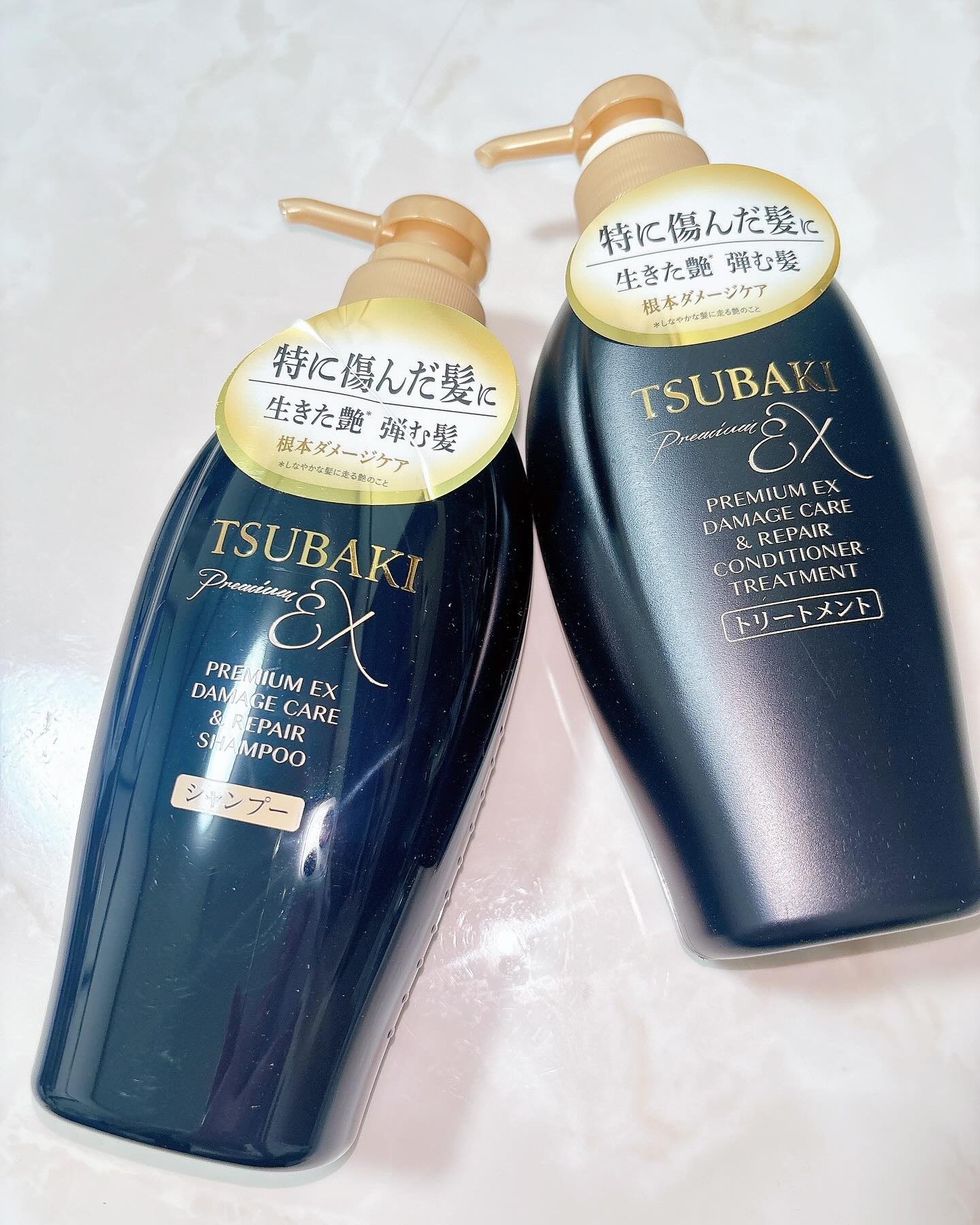 TSUBAKI プレミアムEX ダメージケア＆リペア シャンプー/コンディショナートリートメント/TSUBAKI/シャンプー・コンディショナーを使ったクチコミ（1枚目）