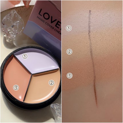 lovelycc マジックカバーチートコンシーラー/LOVELYCC/パレットコンシーラーを使ったクチコミ(8枚目)
